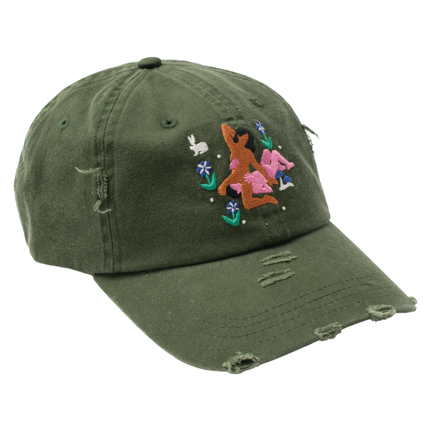 Carne Bollente Bunnies in Bloom Cap side view in a white background
