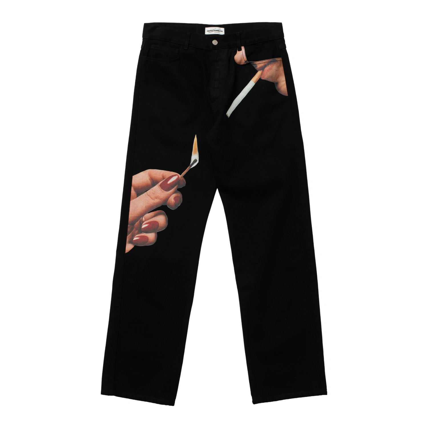 Carne Bollente Firecrotch Pants front view in a white background
