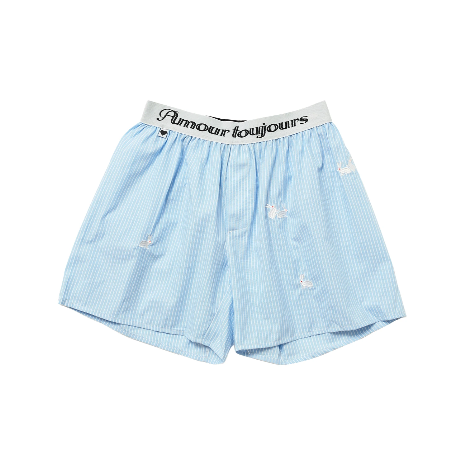 Carne Bollente Follow the Rabbit Blue Stripe front view in a white background