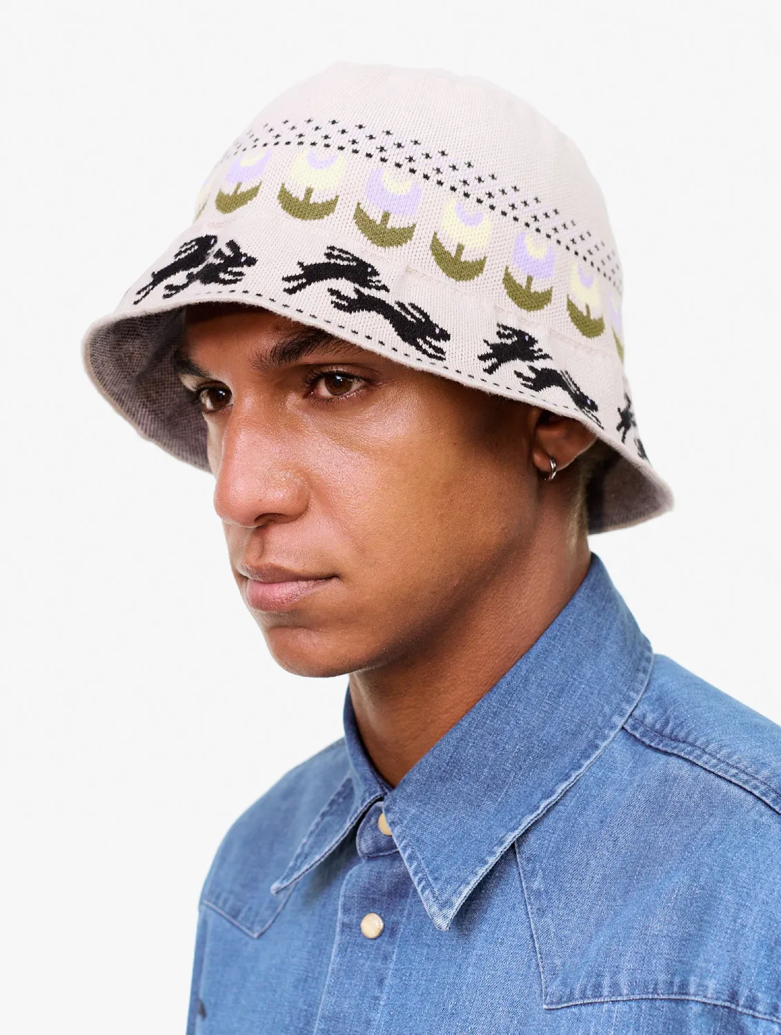 Carne Bollente Garden Games Hat Beige on model