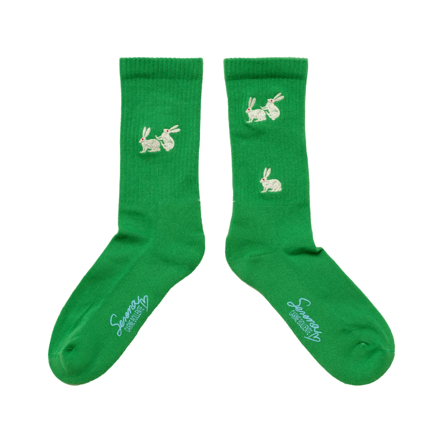 Carne Bollente Greener Pleasures Socks Green in a white background