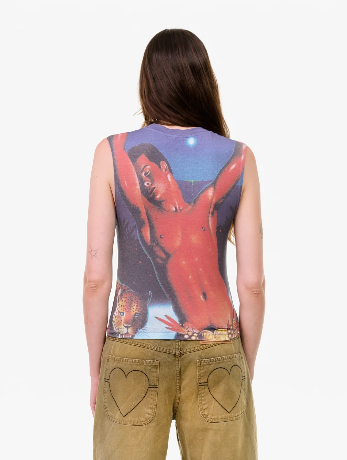 Carne Bollente Hasegawa Heatwave Top back view on model