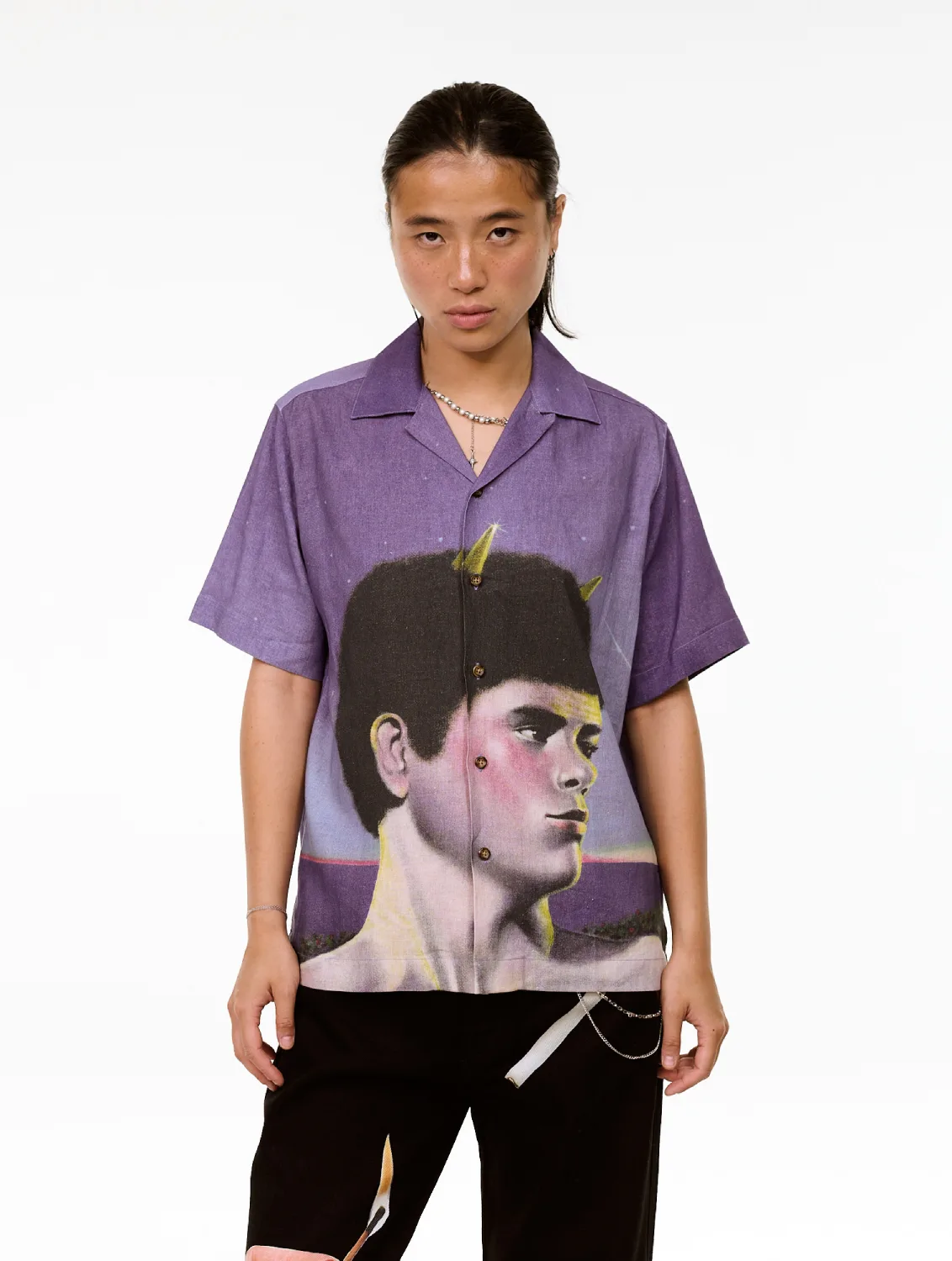 Carne Bollente Horny Haze Shirt front view on model