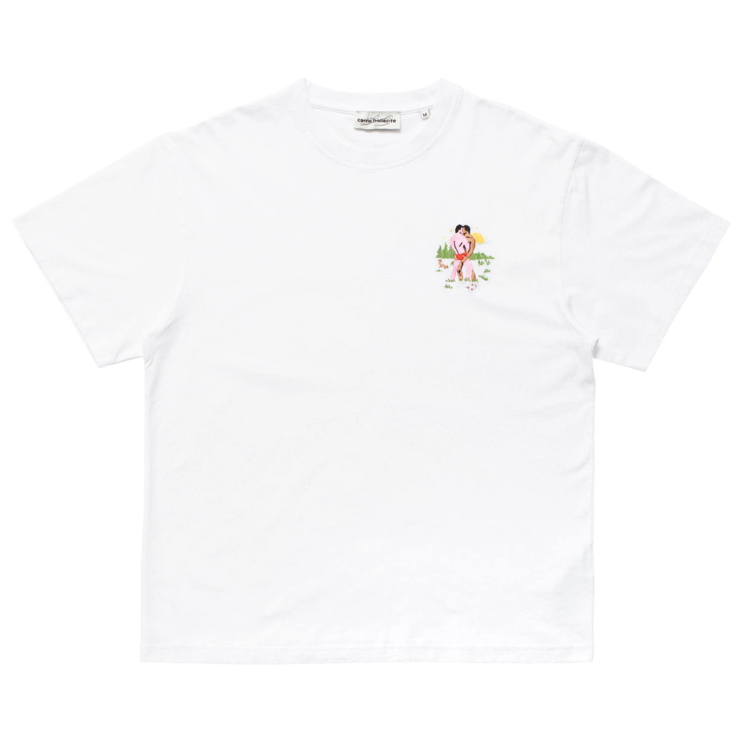 Carne Bollente Knee Deep Desire T-Shirt White front view in a white background