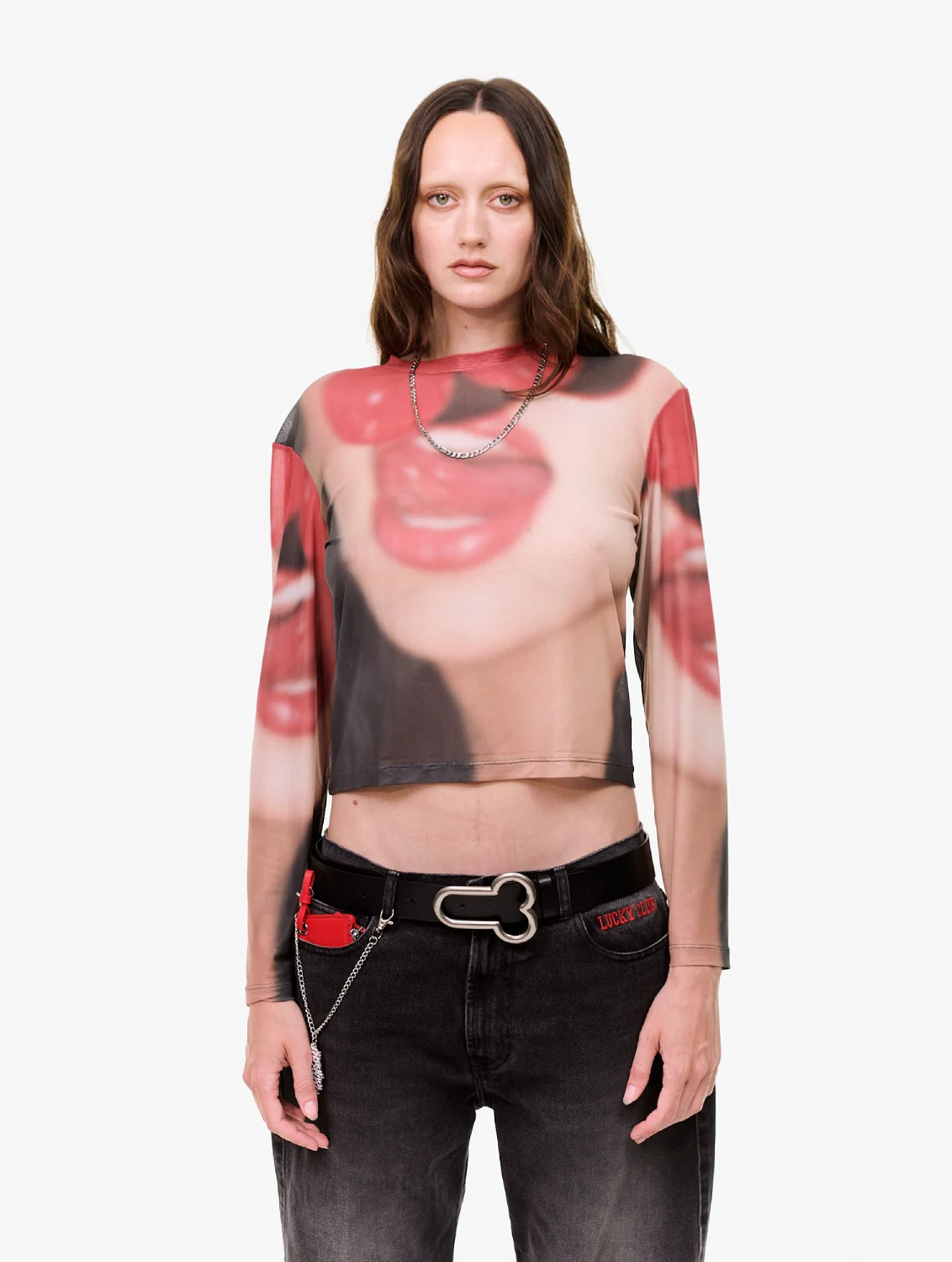 Carne Bollente Maraschino Madness T-Shirt front view on model