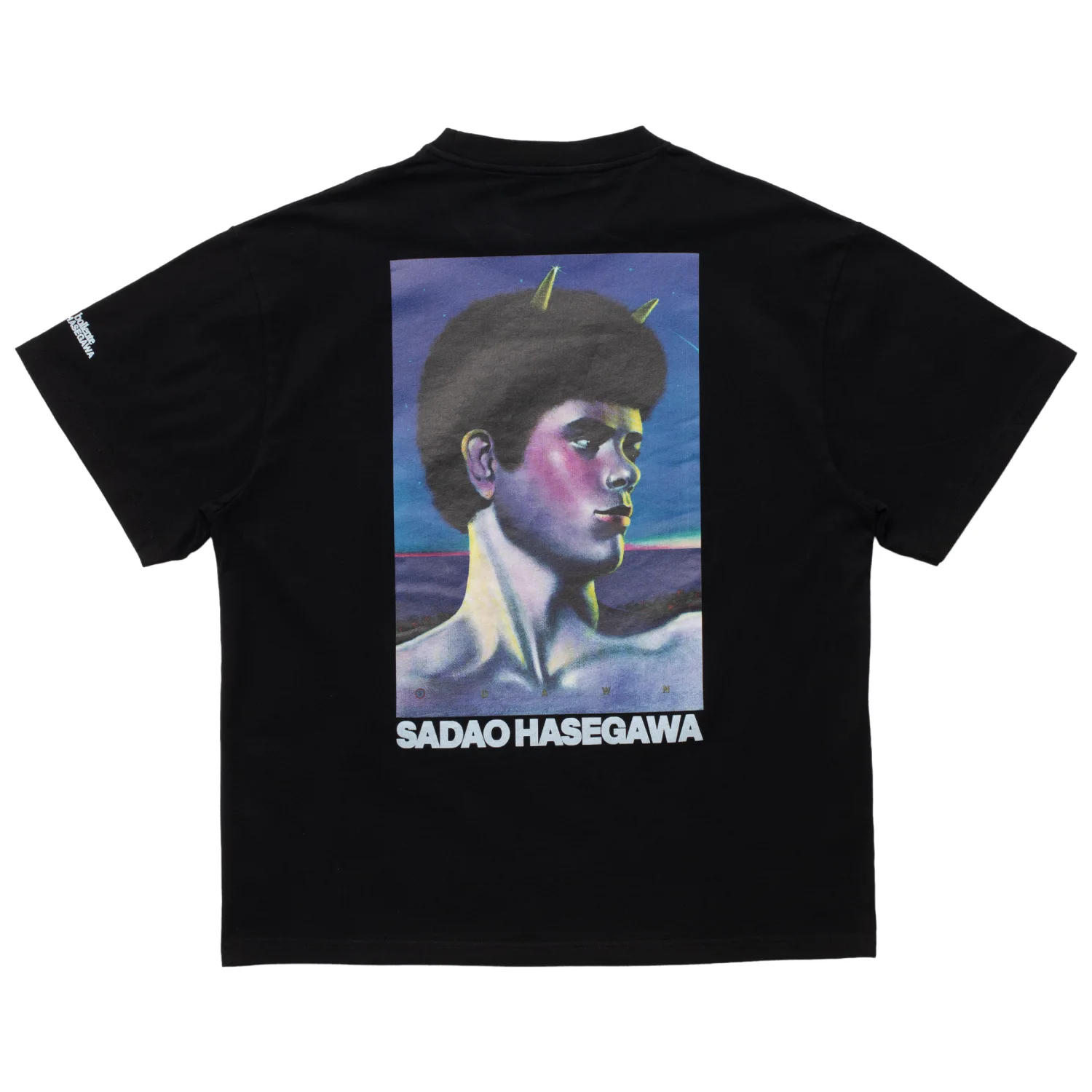 Carne Bollente Sadao's Dream T-Shirt Black back view in a white background