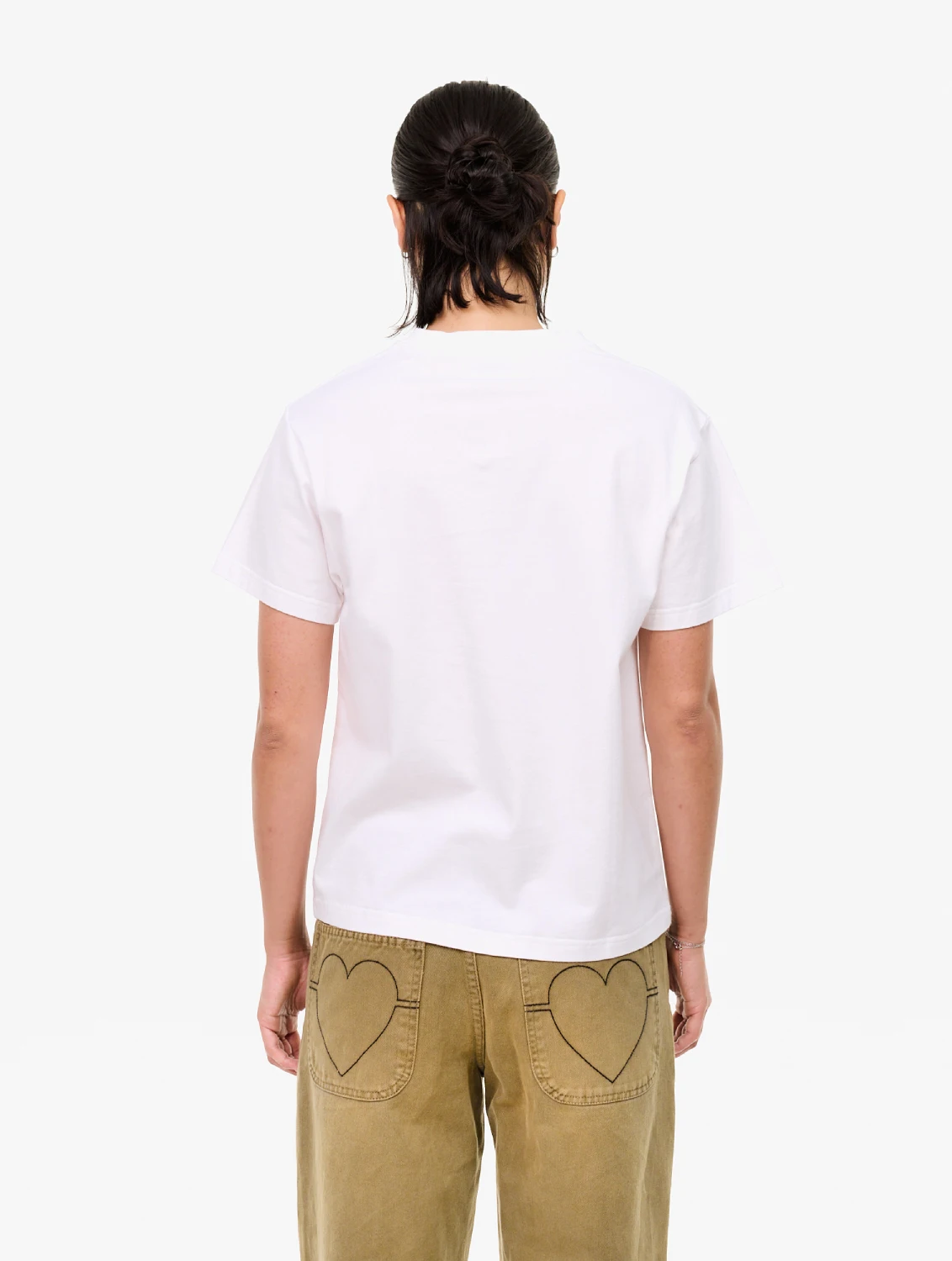 Carne Bollente Simply Sounds Gay T-Shirt White back view on model