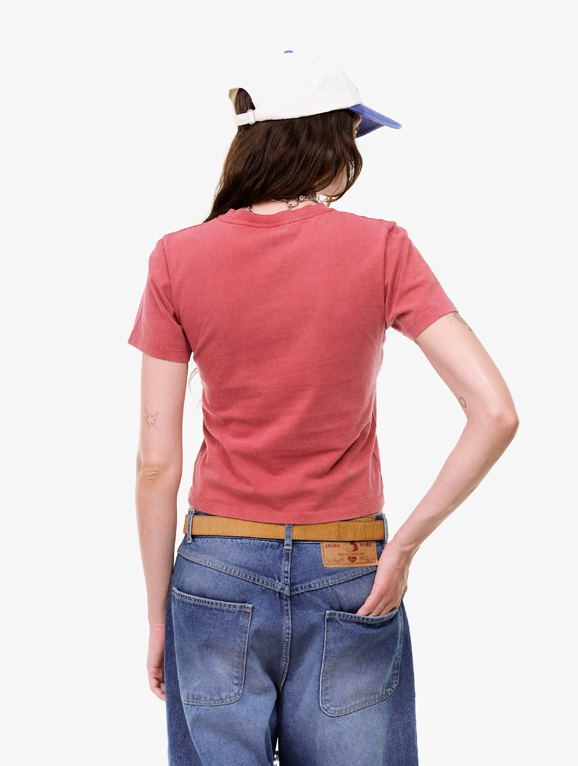 Carne Bollente Straight Up Gay T-Shirt back view on model