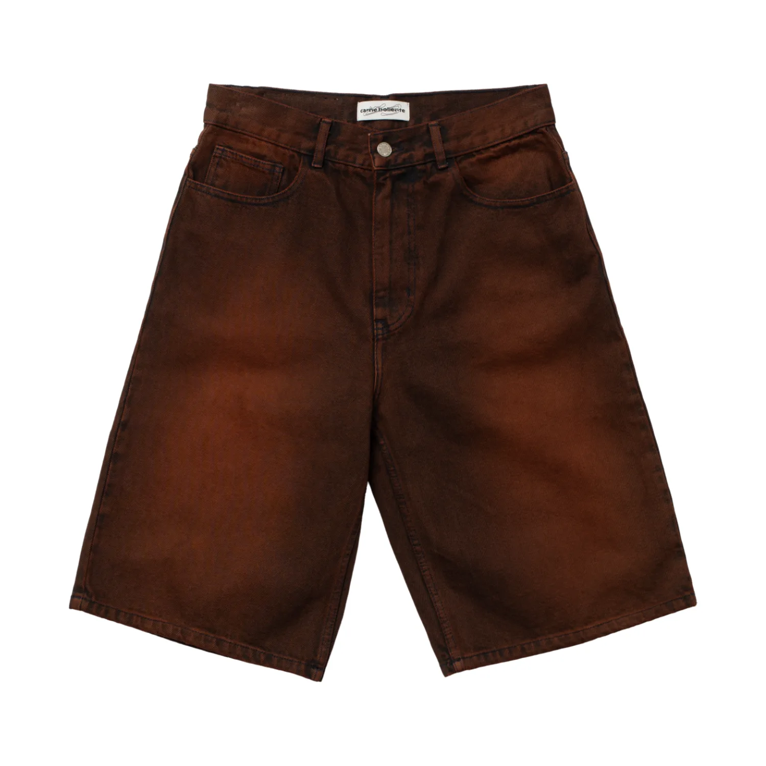 Carne Bollente Summer Fantasies Bermudas Off Brown front view in a white background