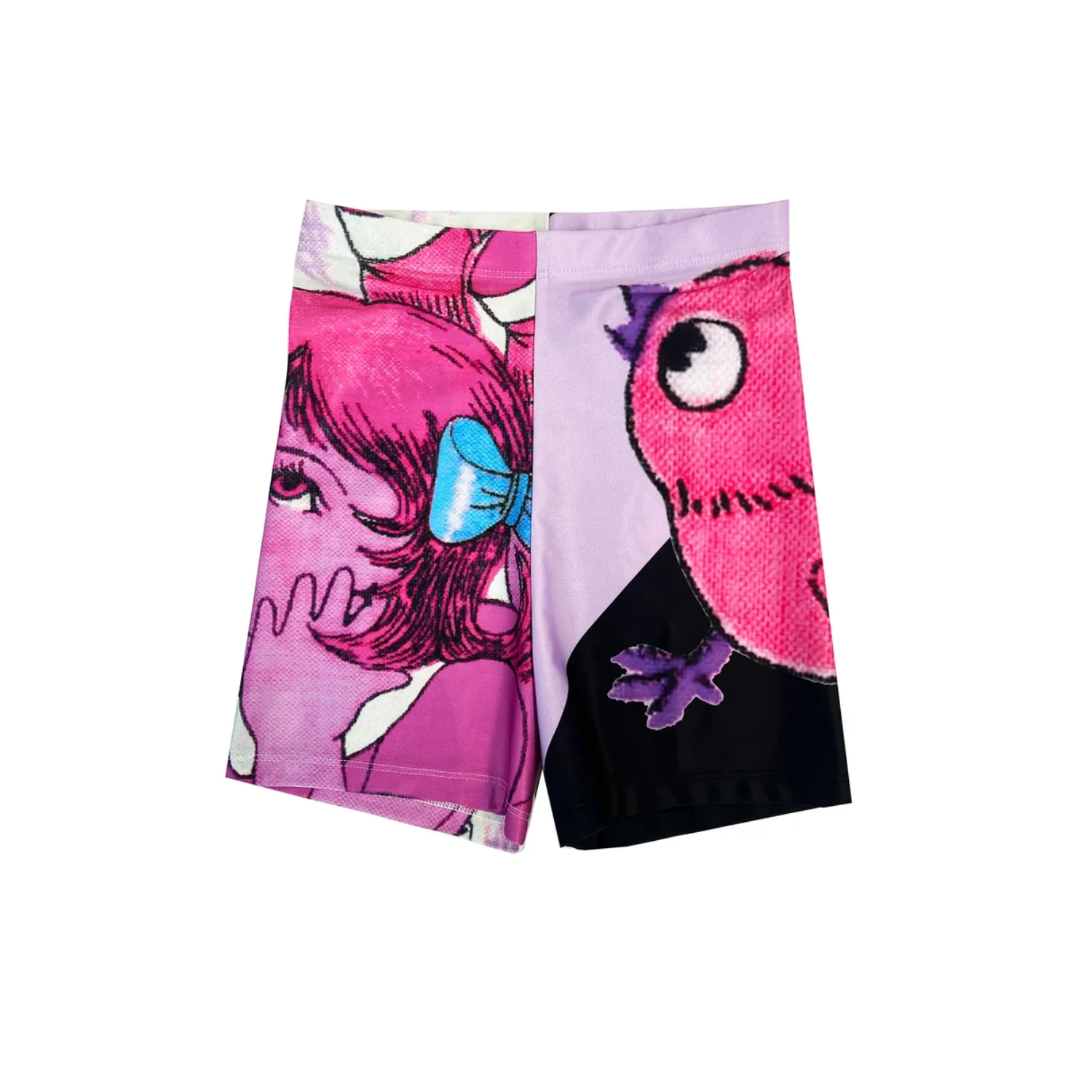 Chopova Lowena Dreamy Girl Mini Shorts front view in a white background