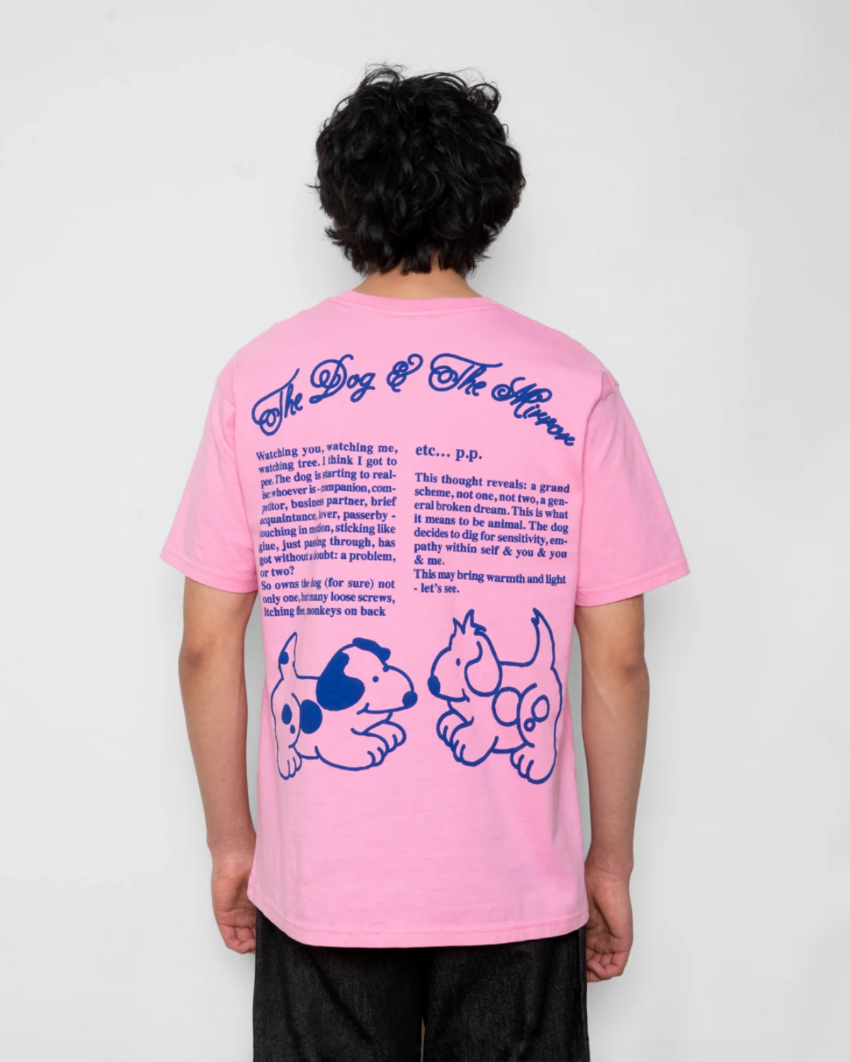 Public Possession Dog T-Shirt IV Light Rose back view on model