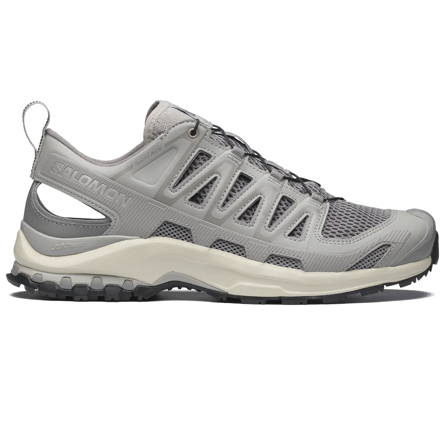 Salomon XA PRO 3D AMPHIB in Paloma/Cloudburst/Rainy Day side view in a white background