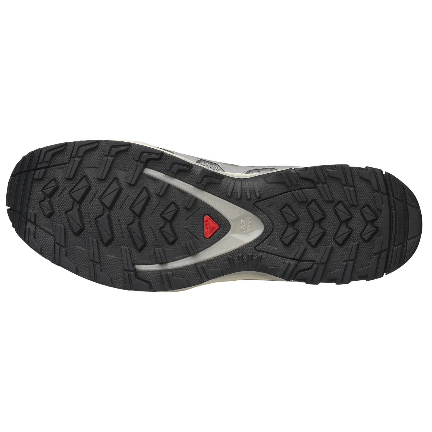 Salomon XA PRO 3D AMPHIB in Paloma/Cloudburst/Rainy Day bottom view in a white background