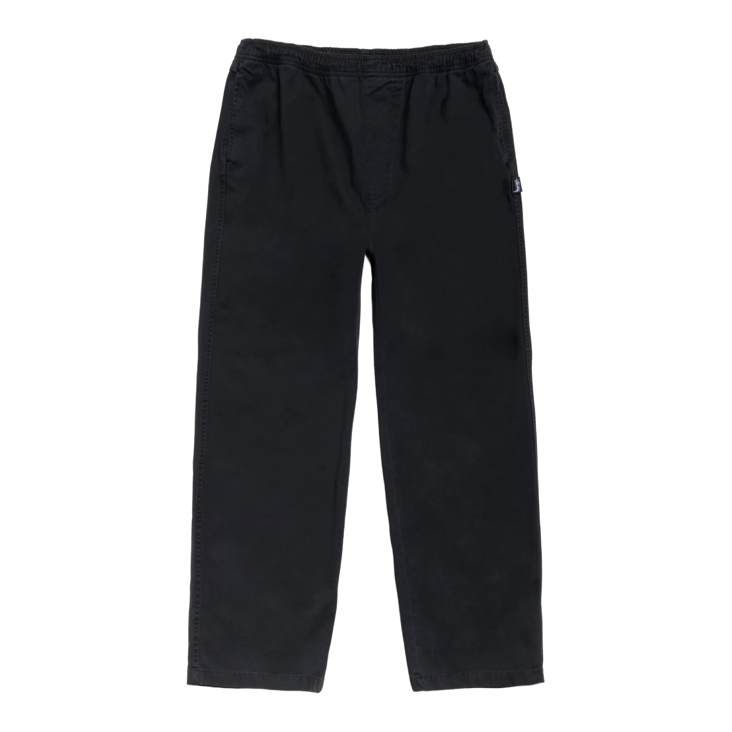 Stüssy Beach Pant Black front view in a white background