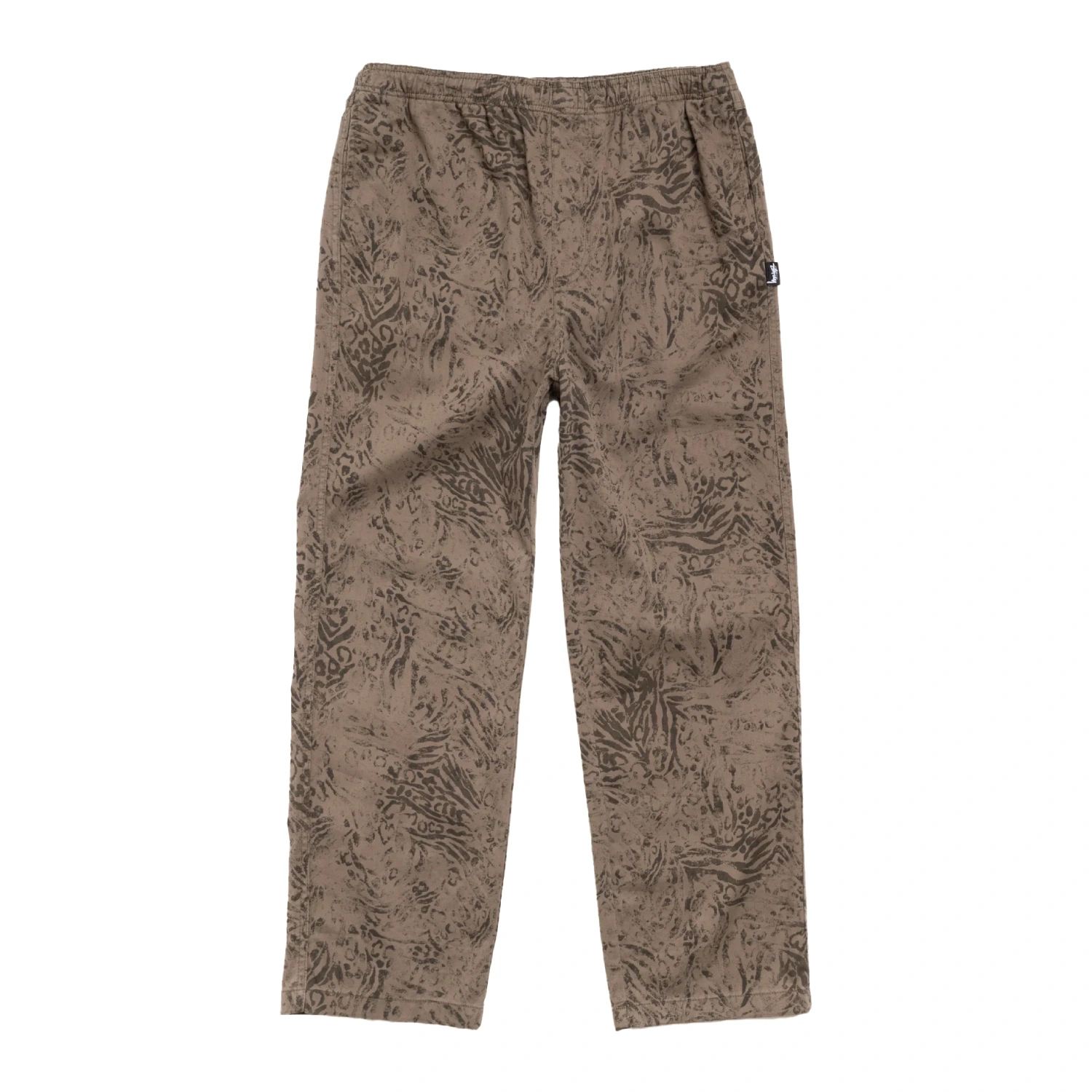 Stüssy Beach Pant Fossil front view in a white background