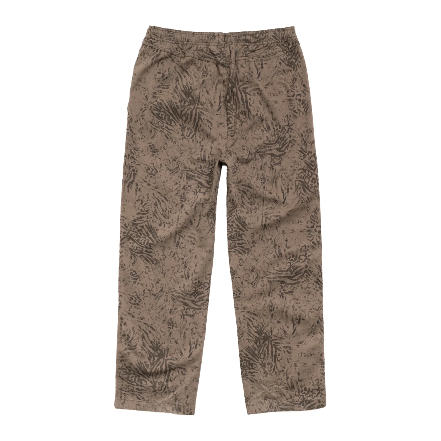 Stüssy Beach Pant Fossil back view in a white background