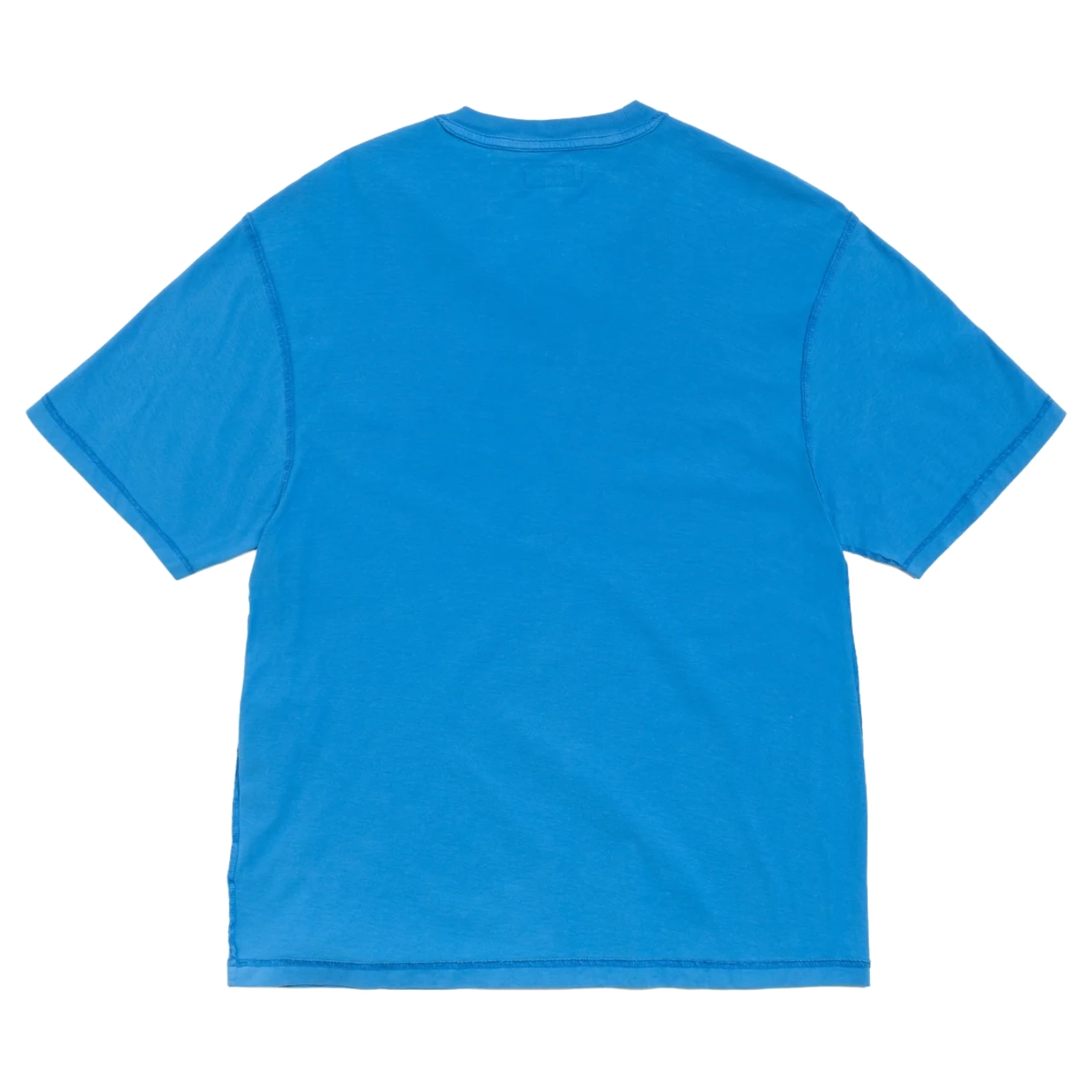 Stüssy Lazy Tee Sport Blue back view in a white background