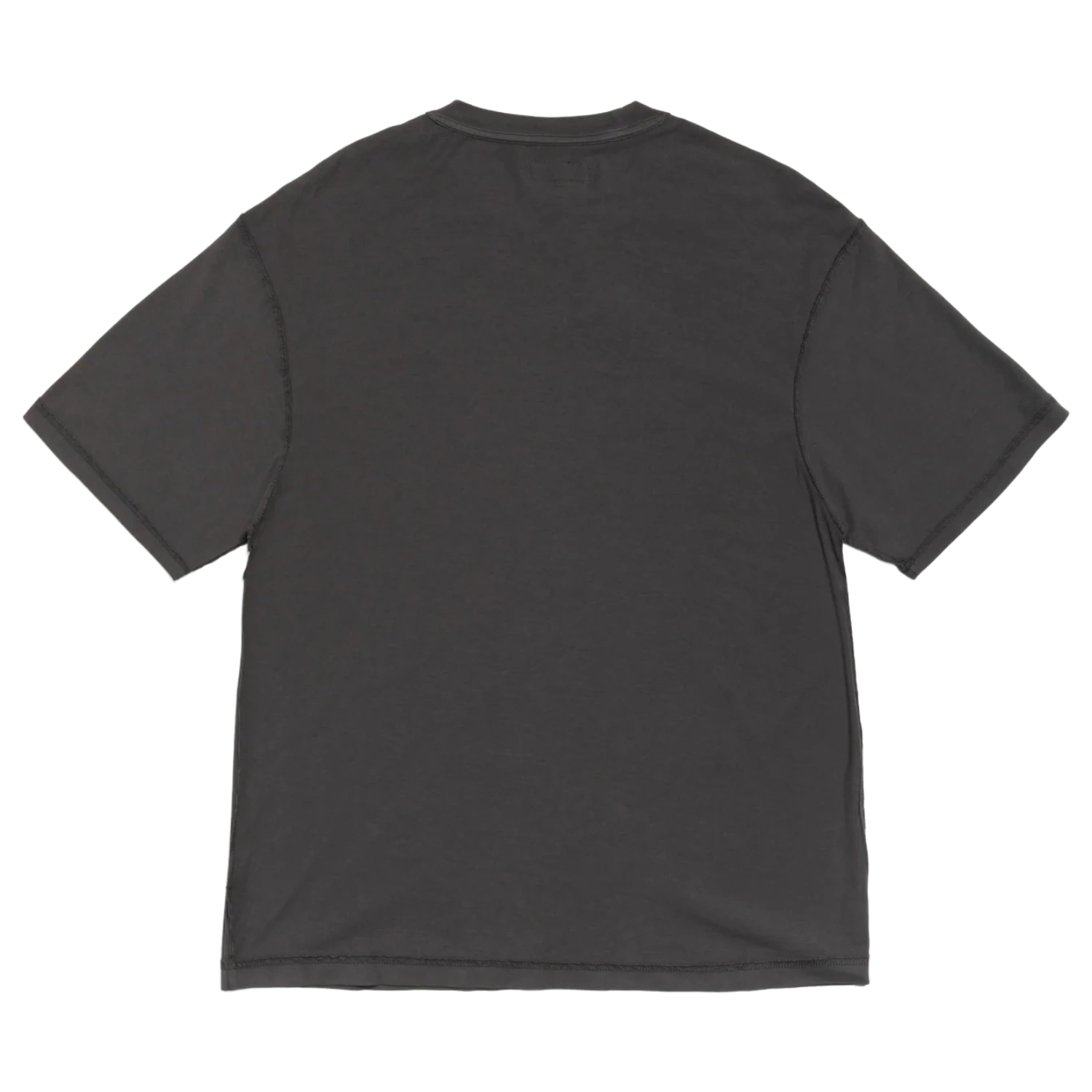 Stüssy Lazy Tee Vintage Black back view in a white background