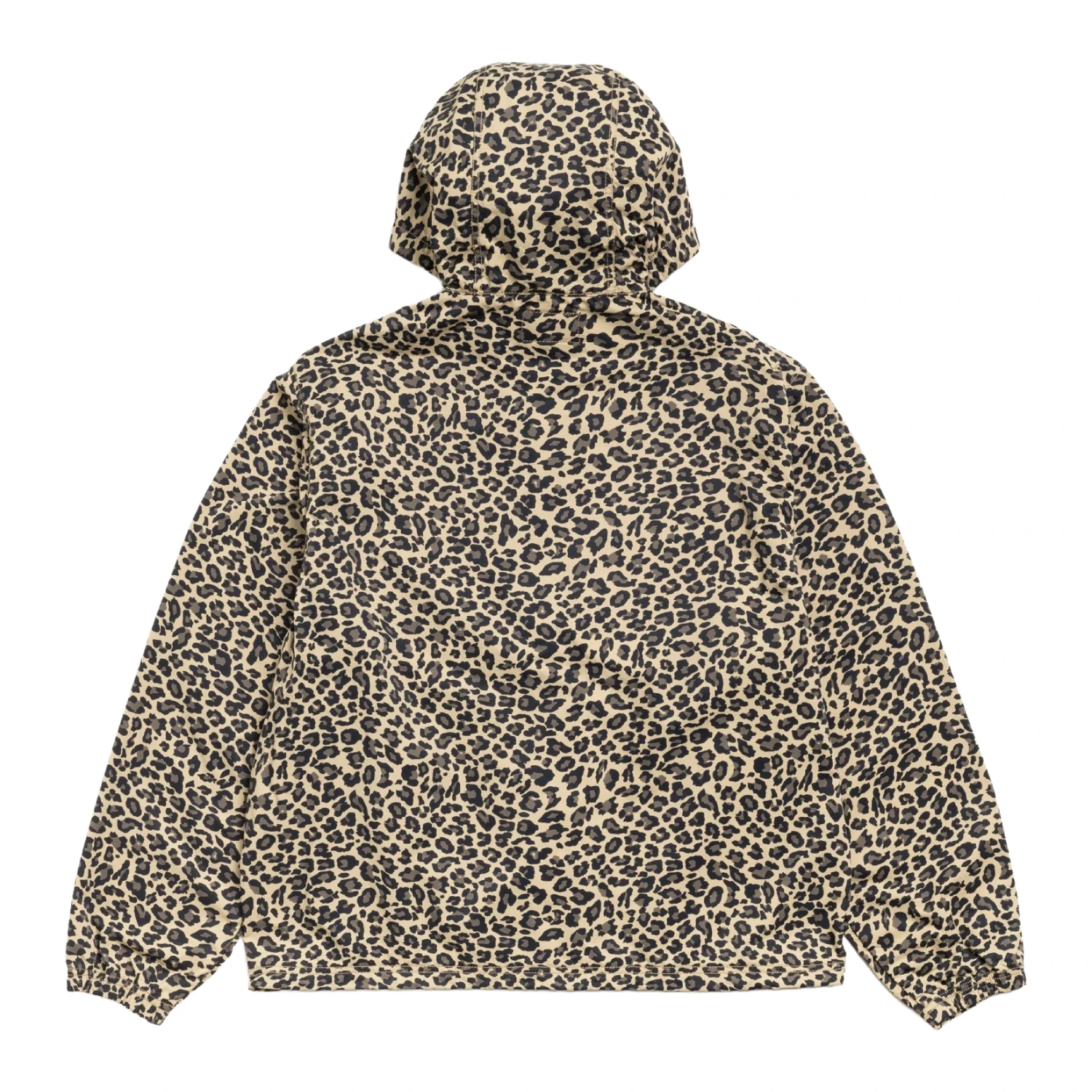 Stüssy Lightweight Hooded Jacket Cheetah back view in a white background