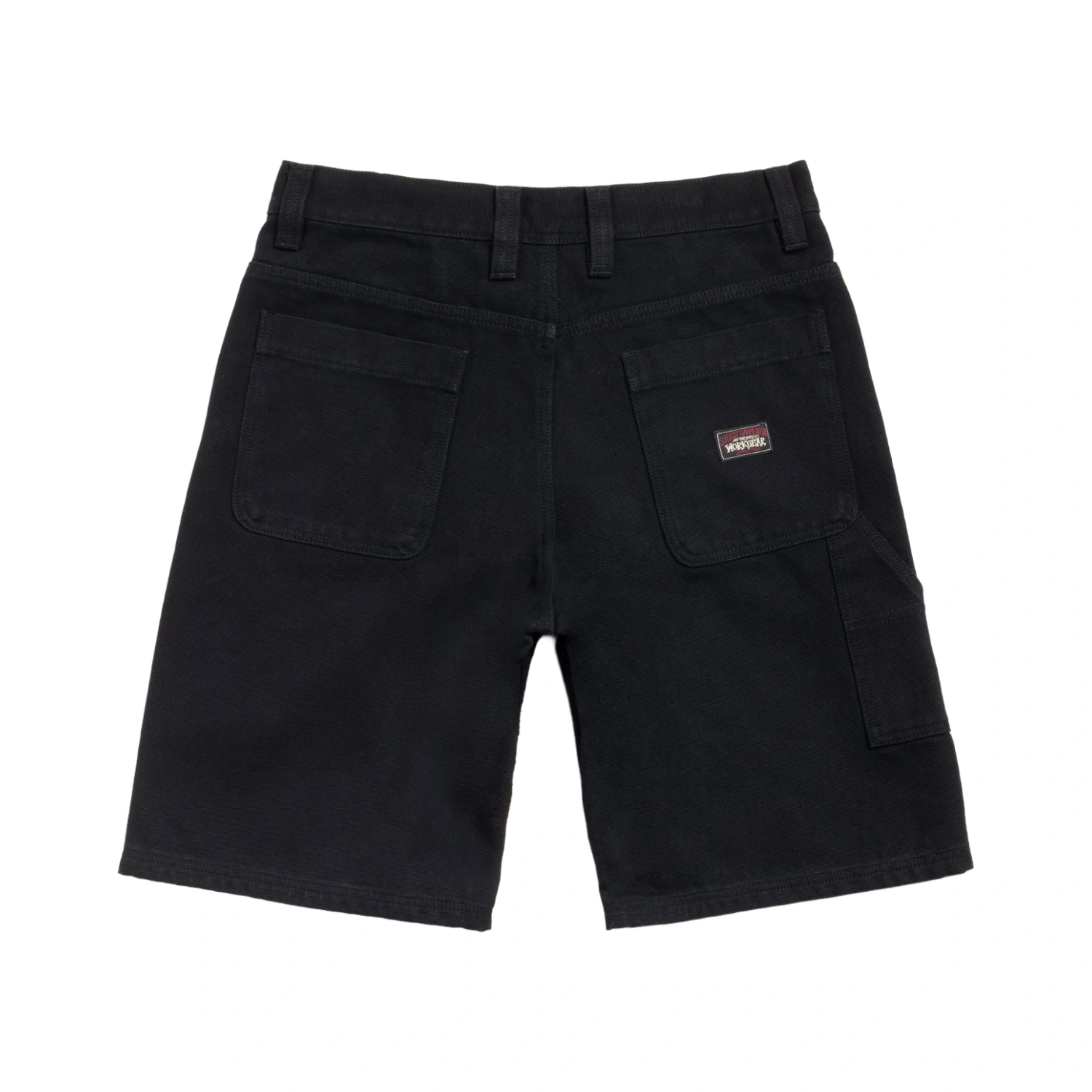 Stüssy Work Short Canvas Black back view in a white background