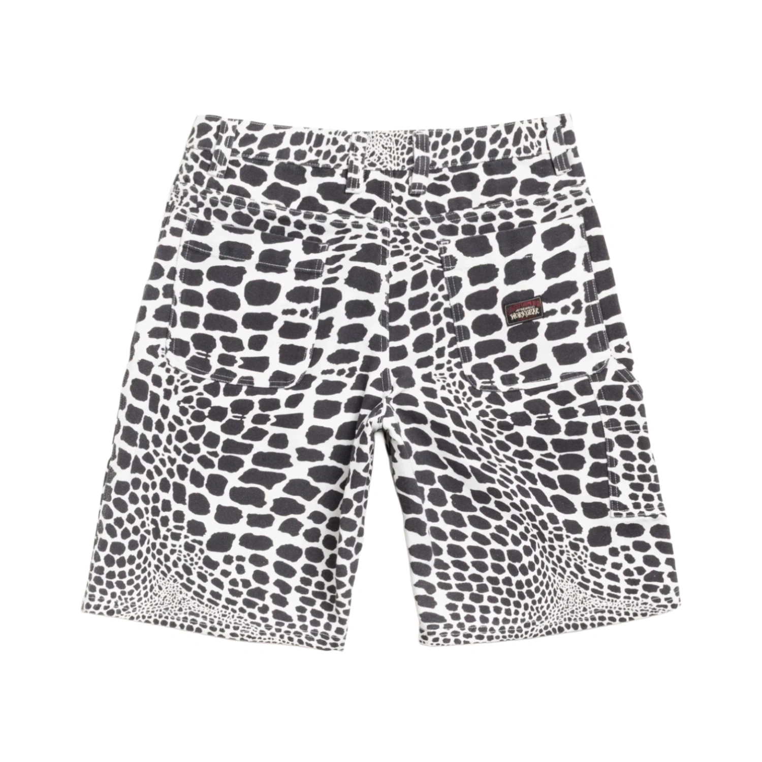 Stüssy Work Short Canvas Safari back view in a white background