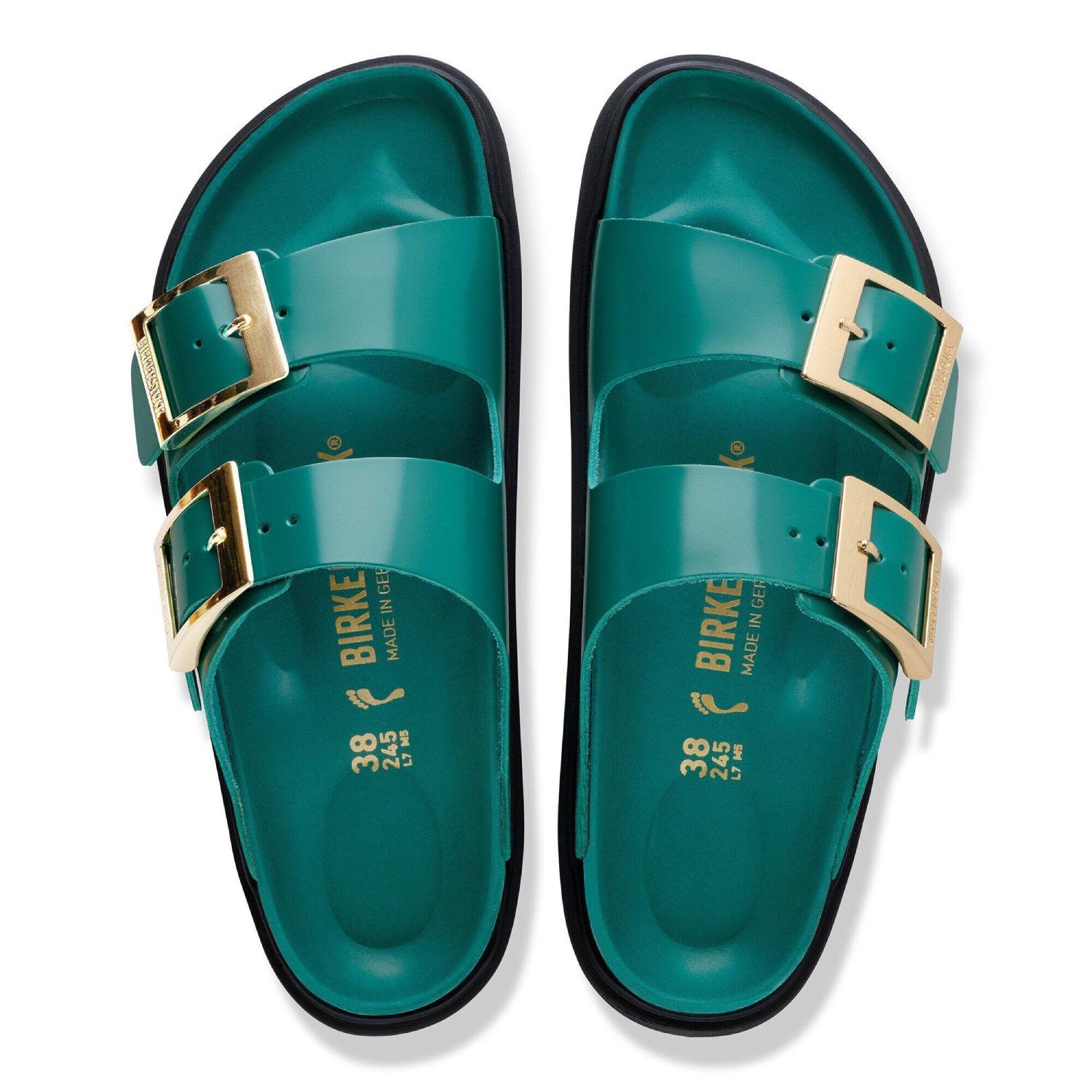 Birkenstock Droplet Buckle Arizona Teal top view