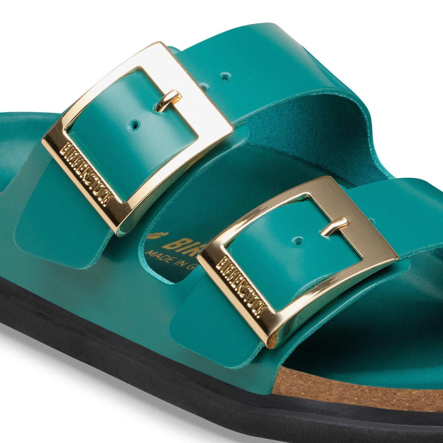 Birkenstock Droplet Buckle Arizona Teal detail