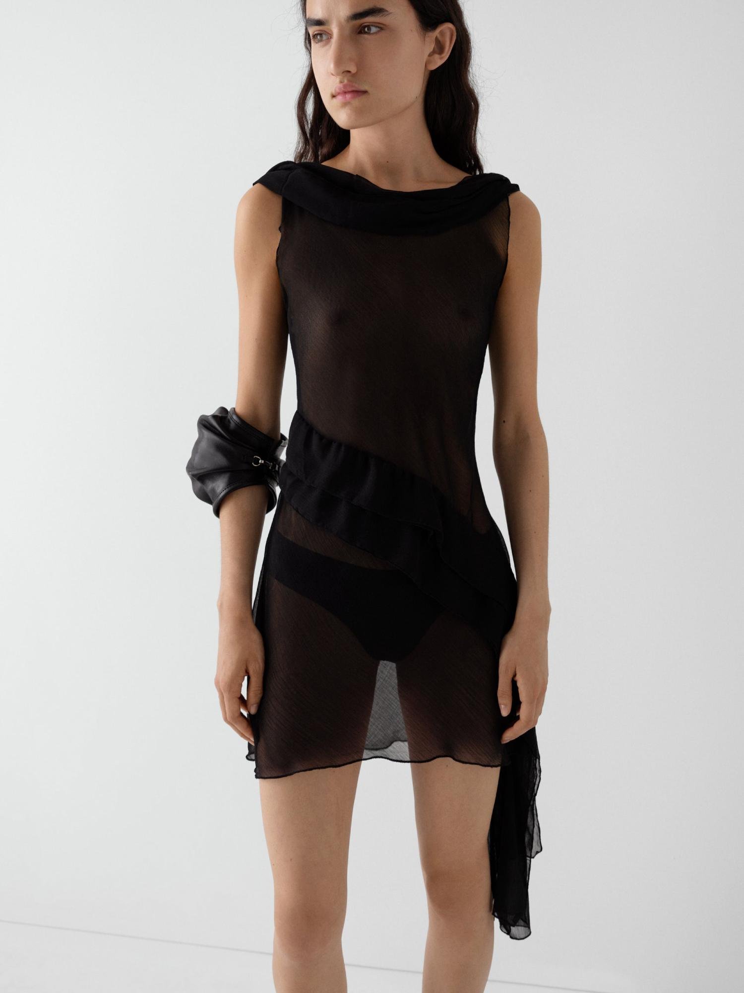 Gimaguas Boa Dress Black