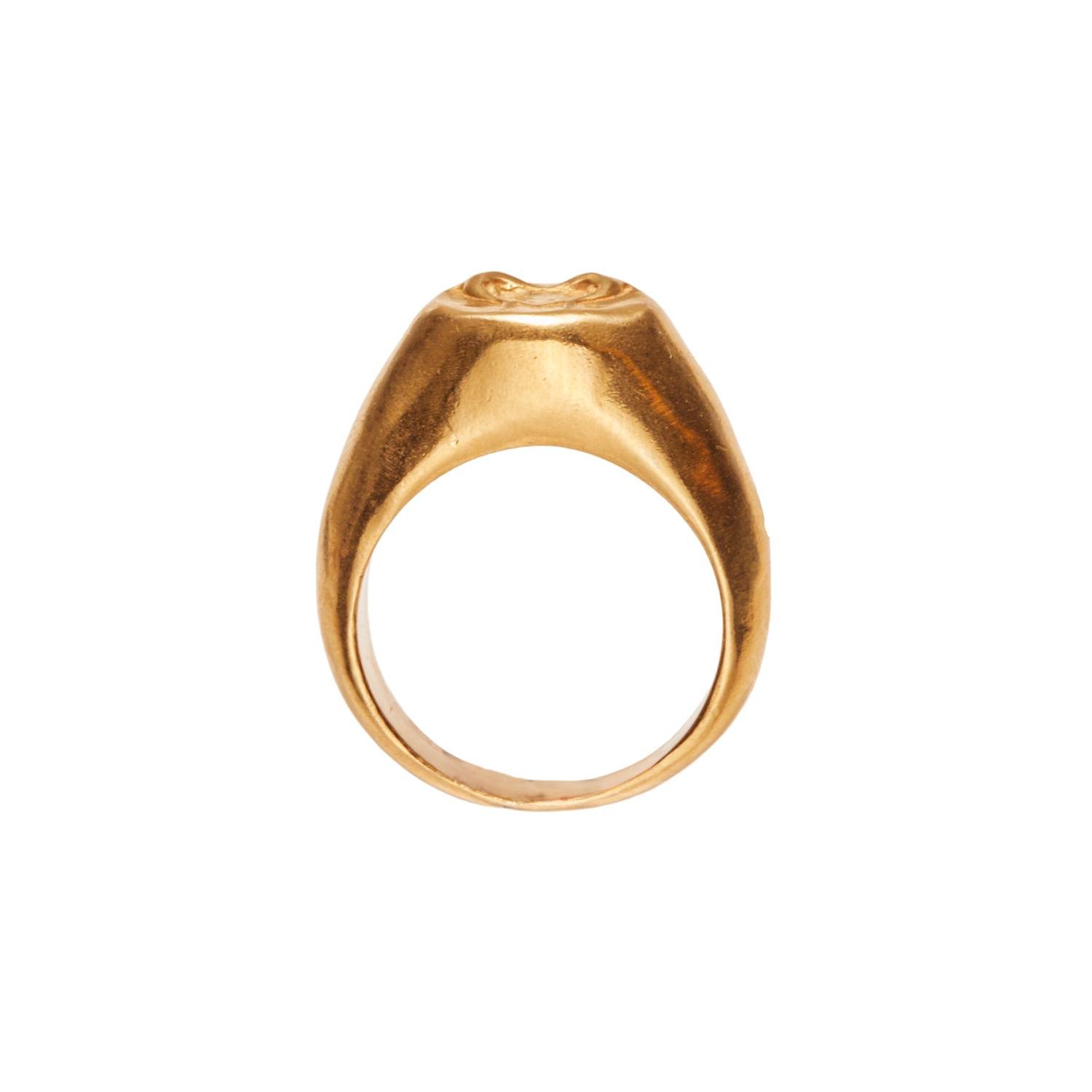 Simuero Beso 01 Ring Gold profile view