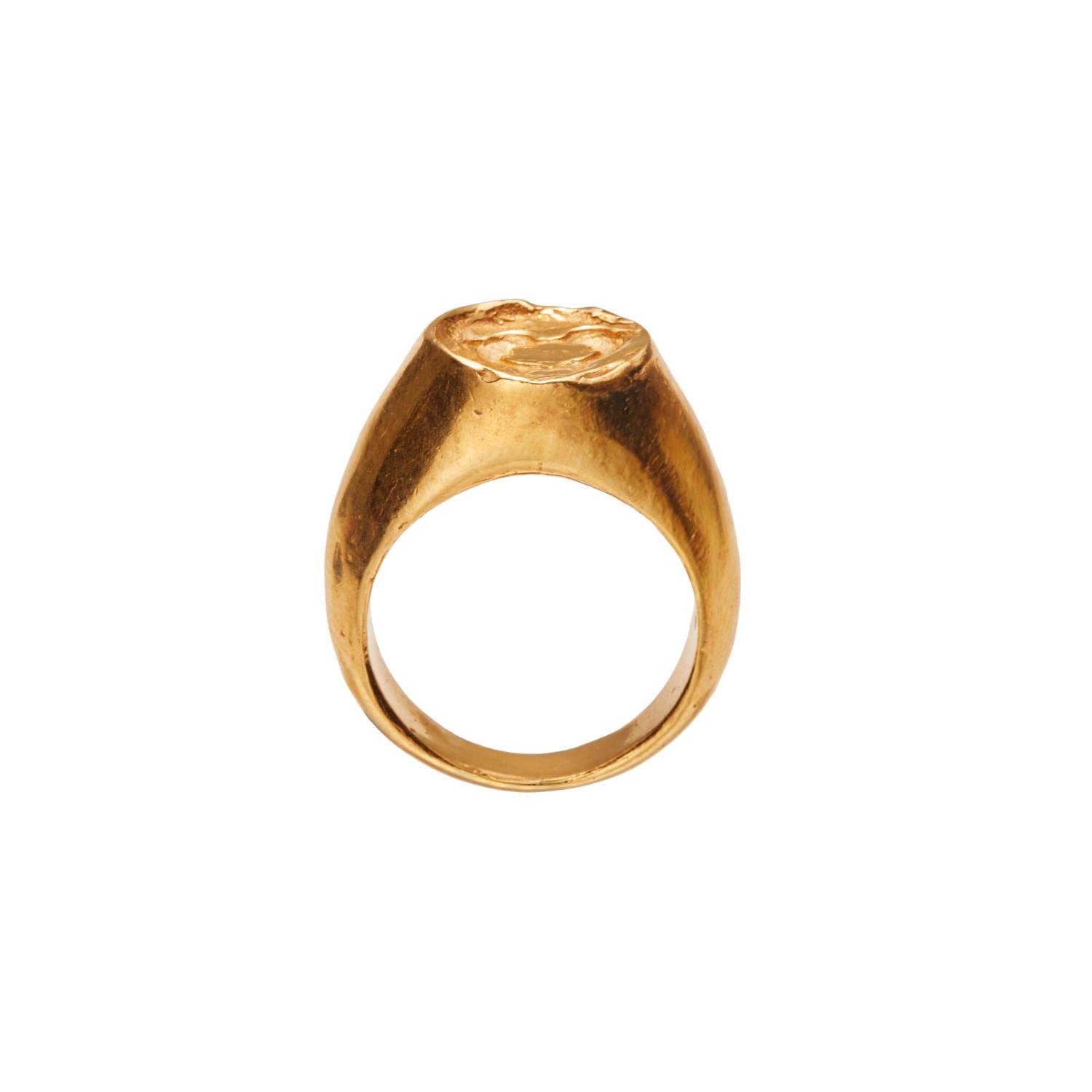 Simuero Beso 02 Ring Gold profile view