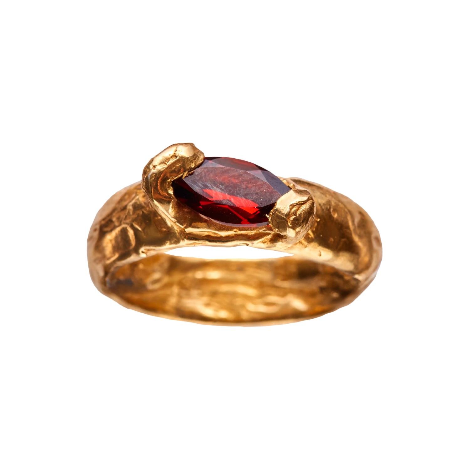 simuero enero ring gold profile view