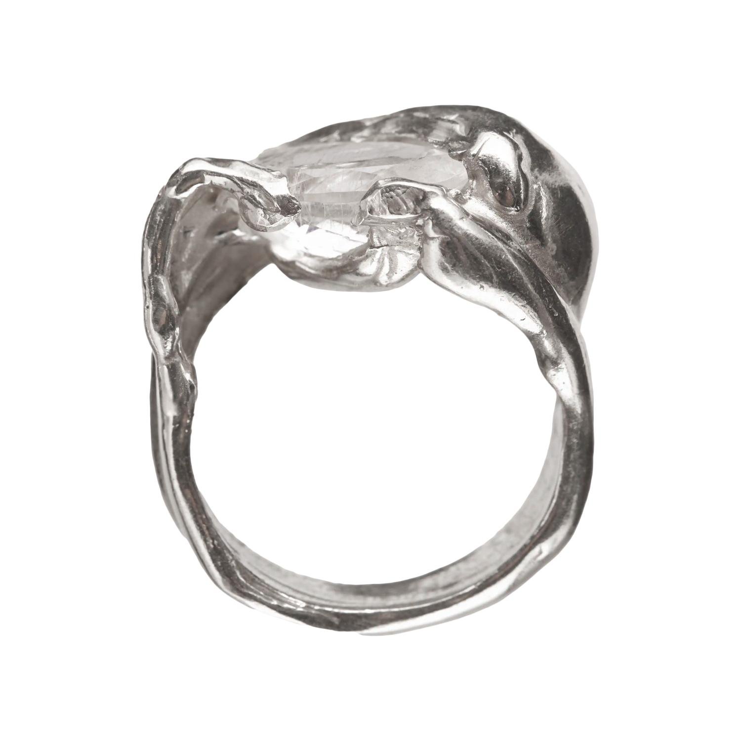 simuero junio ring silver profile view