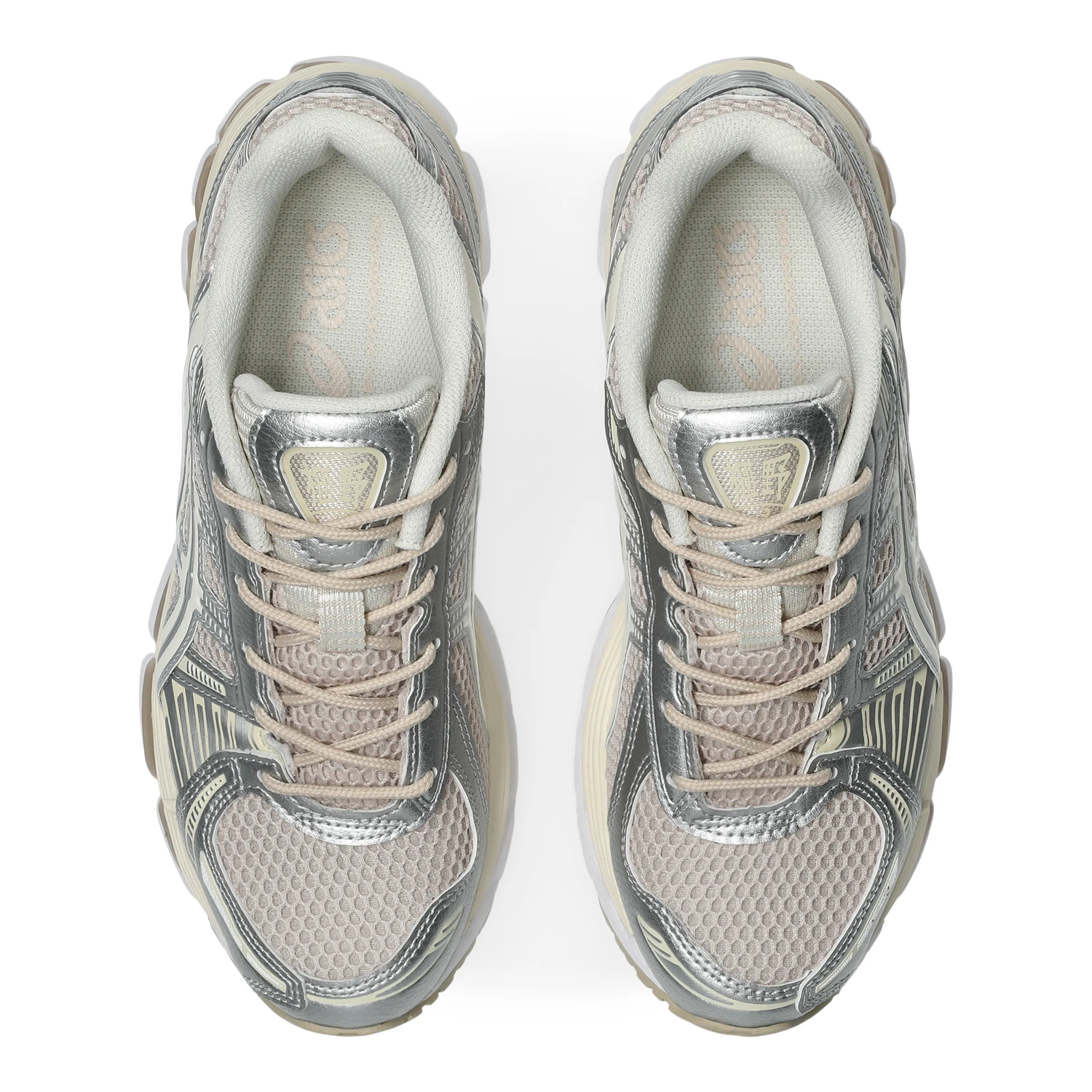 Asics Gel-Kayano 12.1 Mineral Beige/Cream top view in a white background
