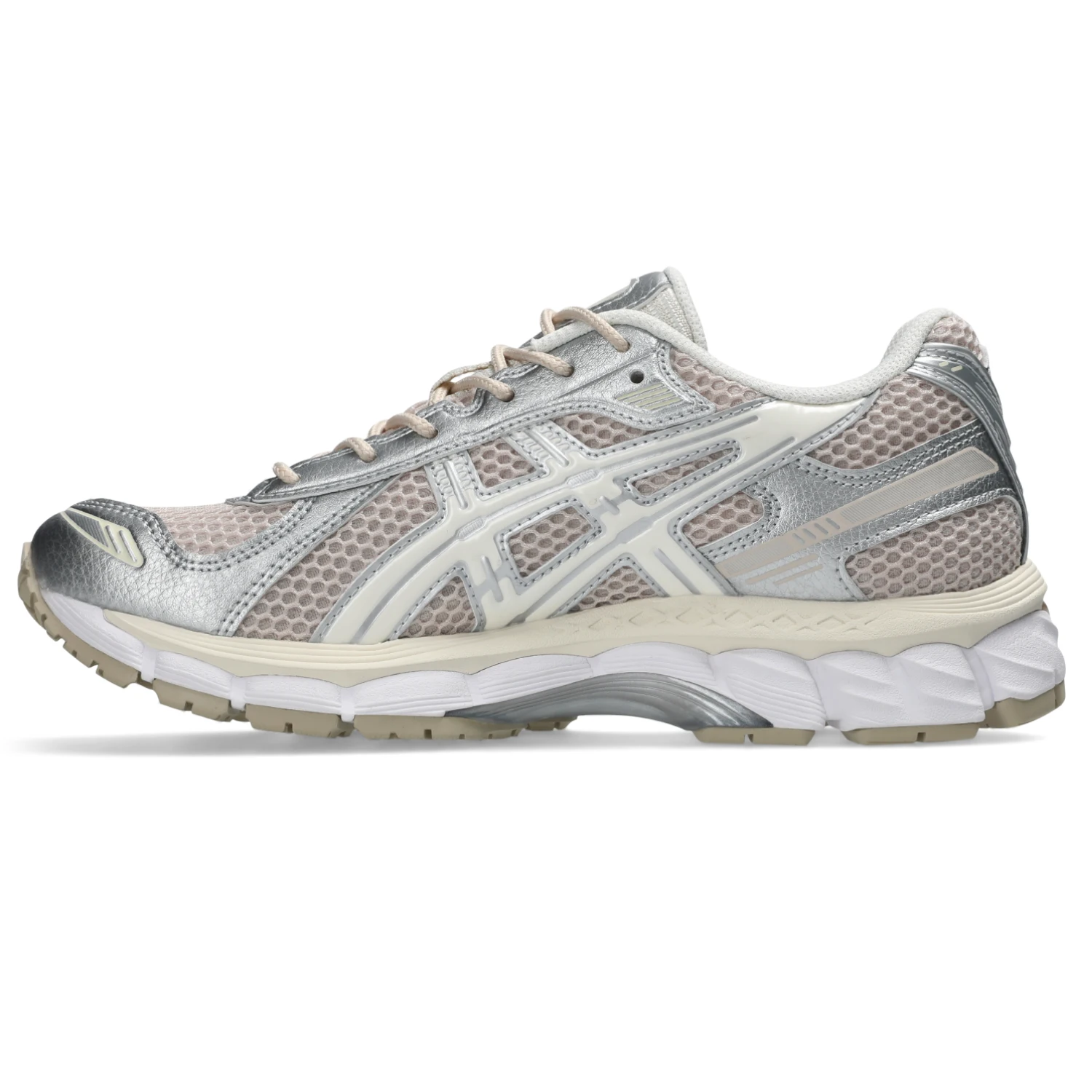 Asics Gel-Kayano 12.1 Mineral Beige/Cream side view in a white background