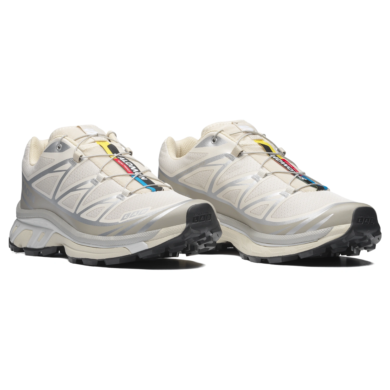 Salomon XT-6 Rainy Day/Paloma/Ftw Silver side view in a white background