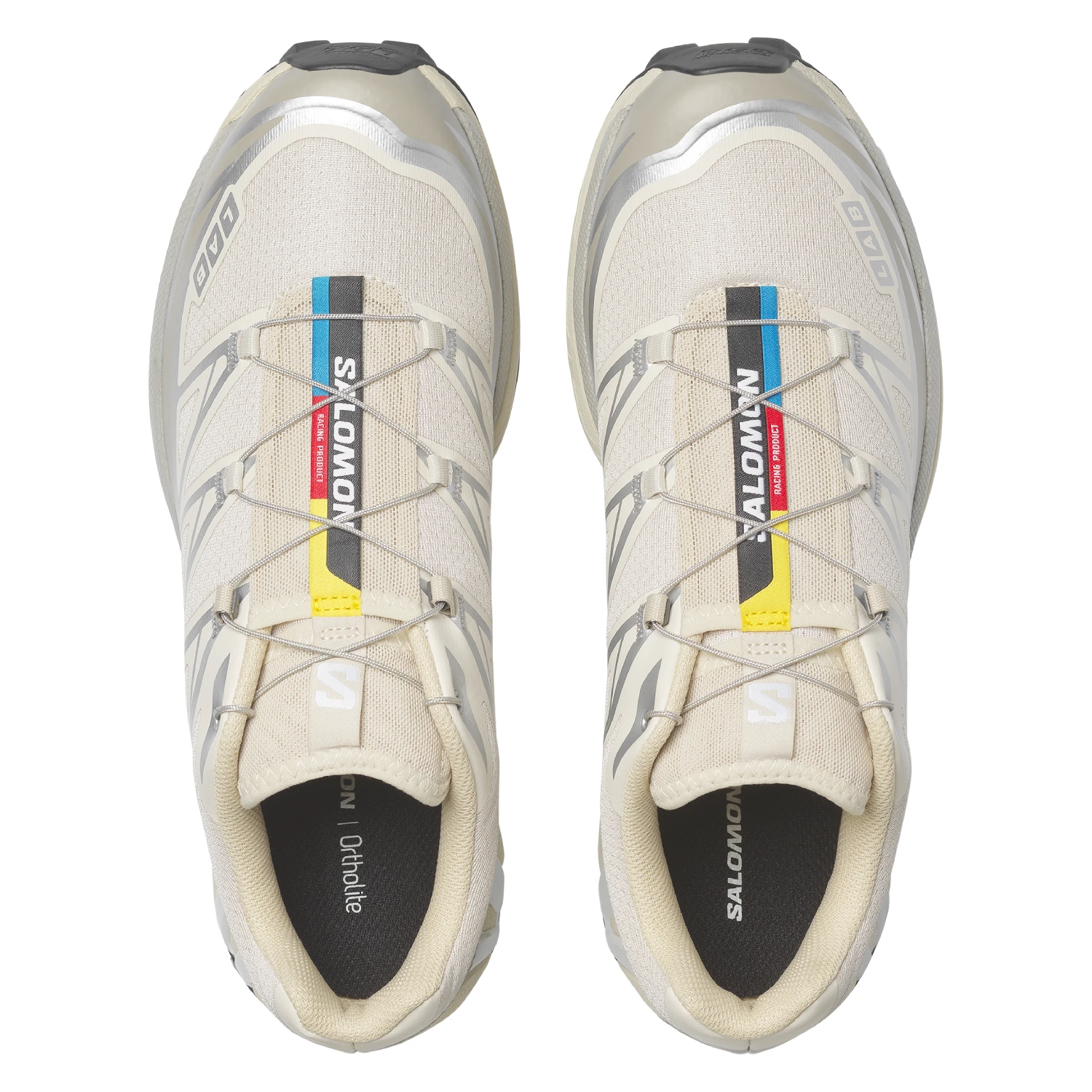 Salomon XT-6 Rainy Day/Paloma/Ftw Silver top view in a white background