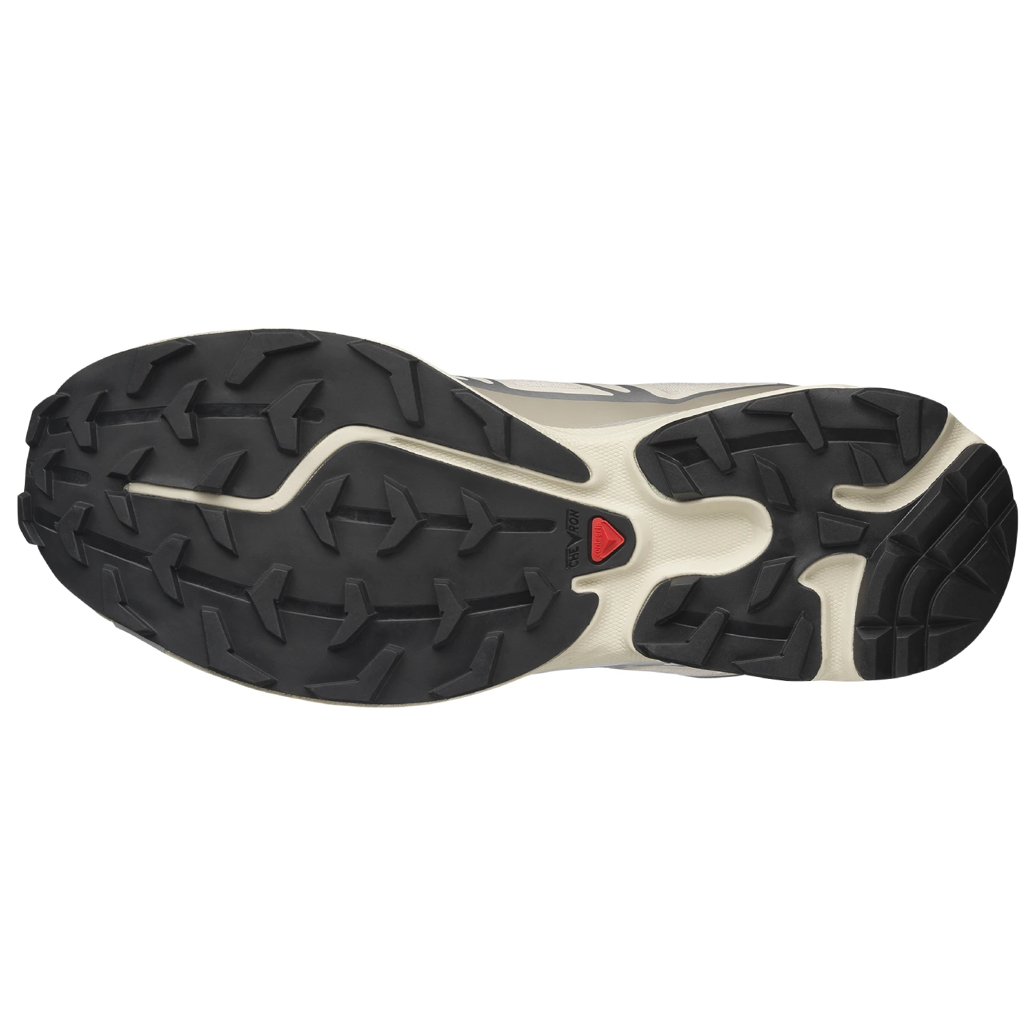 Salomon XT-6 Rainy Day/Paloma/Ftw Silver bottom view in a white background