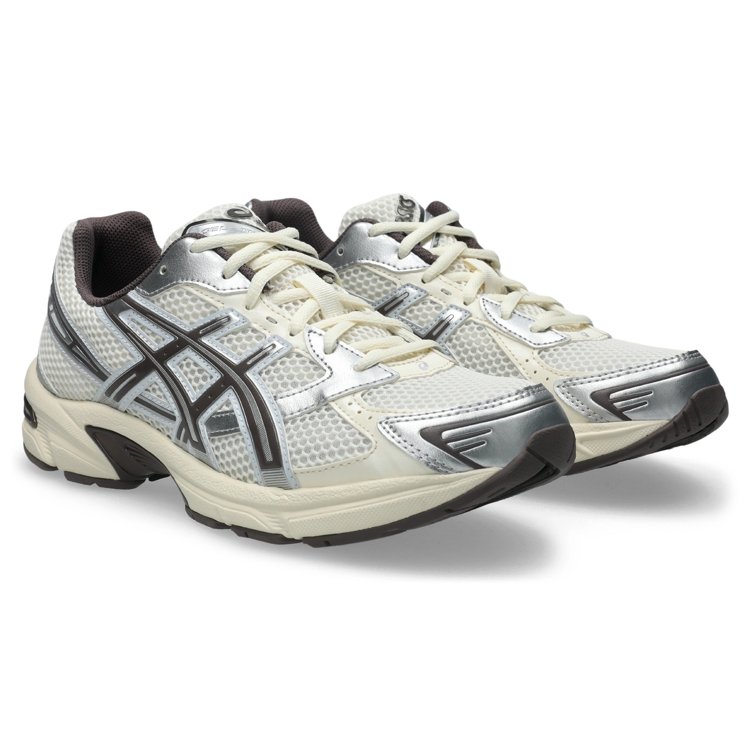 Asics Gel-1130 Cream/Cocoa Powder side view in a white background