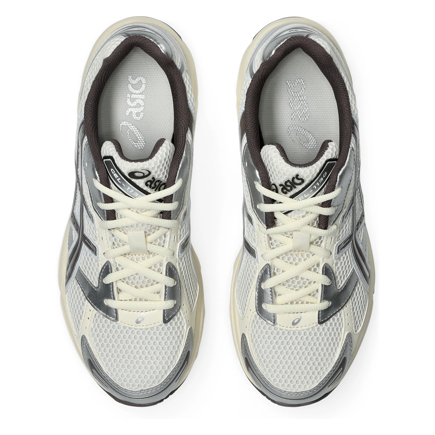 Asics Gel-1130 Cream/Cocoa Powder top view in a white background