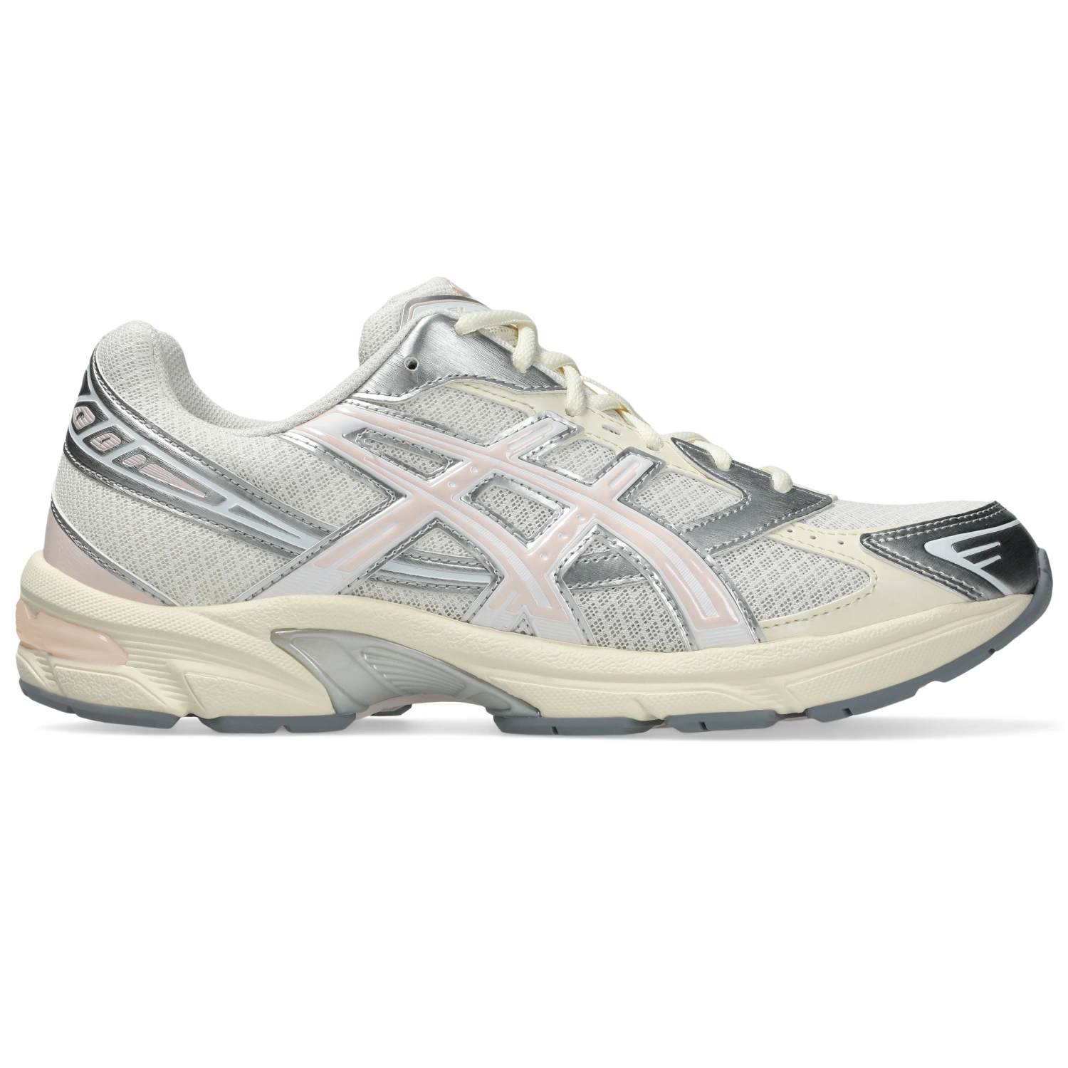 Asics Gel-1130 Cream/Pink Cloud side view in a white background