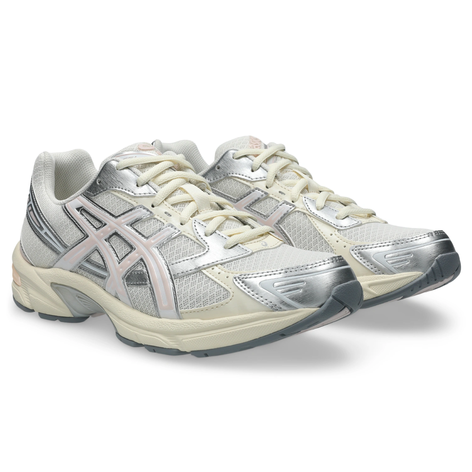 Asics Gel-1130 Cream/Pink Cloud side view in a white background