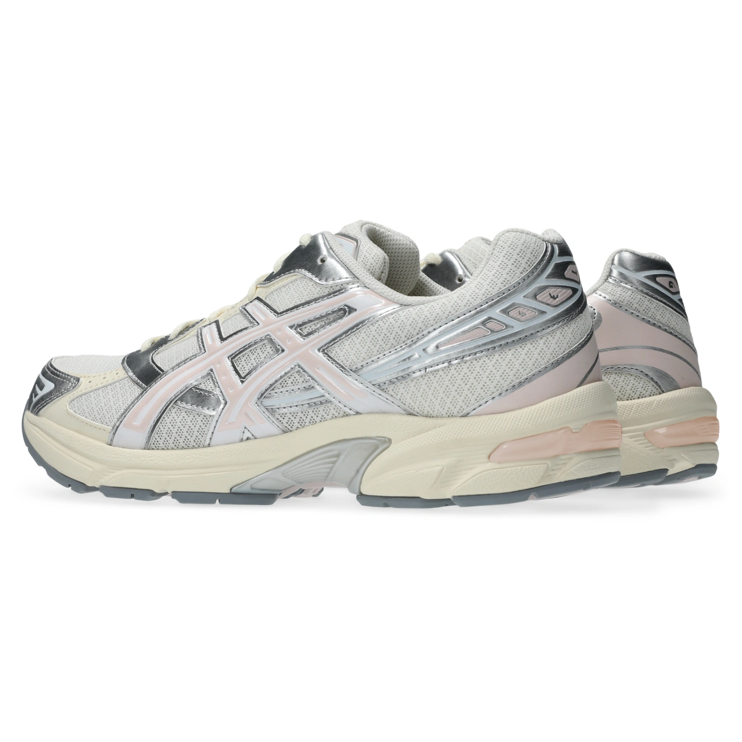 Asics Gel-1130 Cream/Pink Cloud side view in a white background