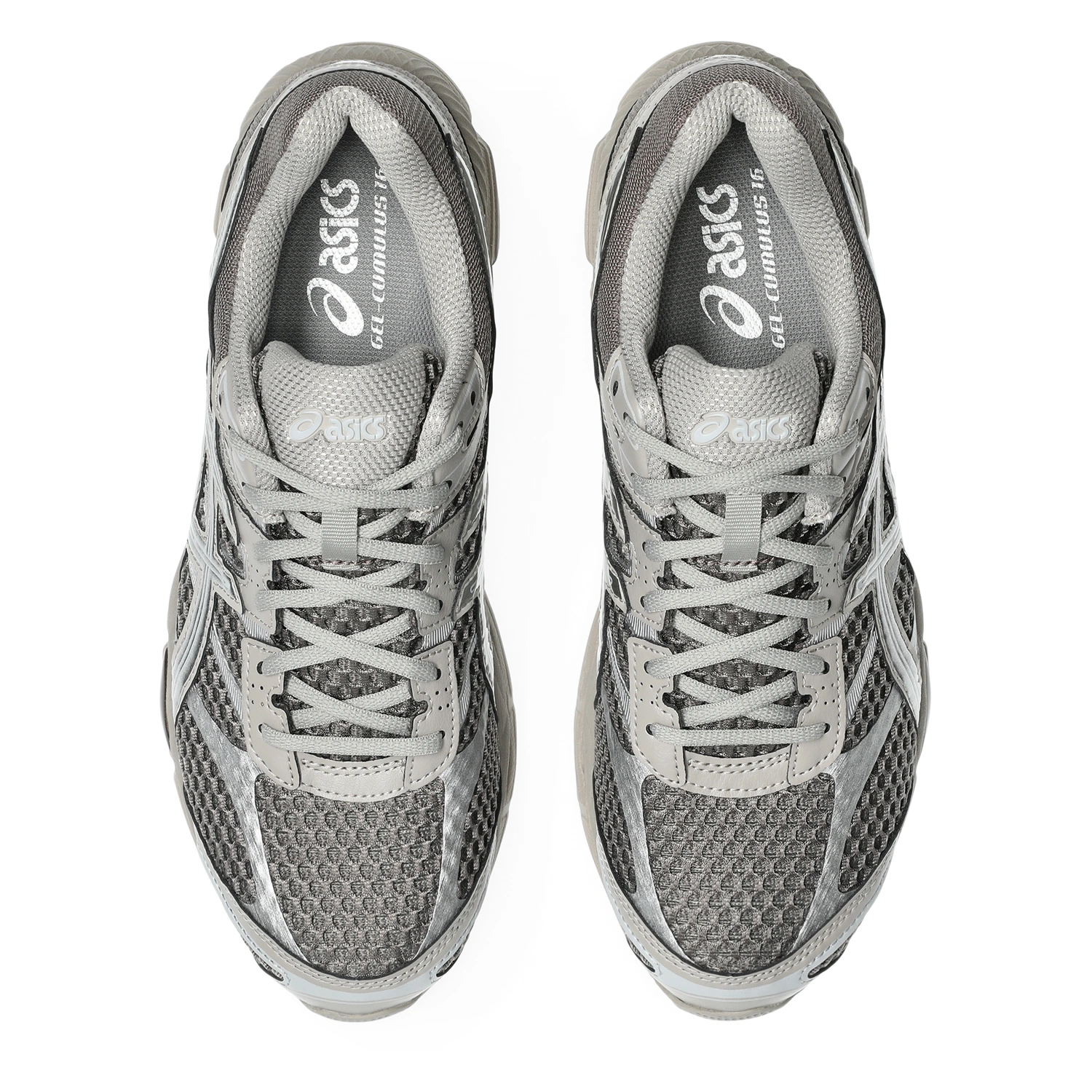 Asics Gel-Cumulus 16 Cocoa Powder/Pure Silver top view in a white background