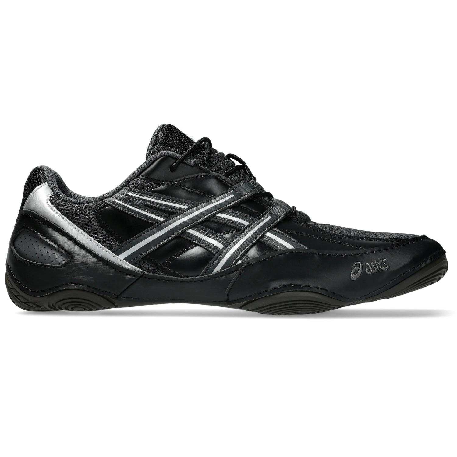 Asics Hypersync Graphite Grey/Black side view in a white background