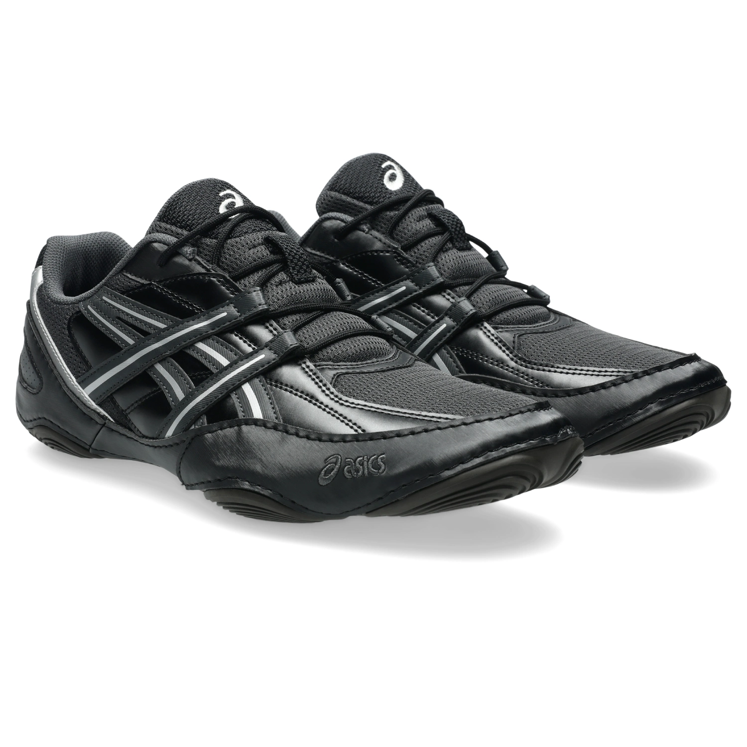 Asics Hypersync Graphite Grey/Black side view in a white background