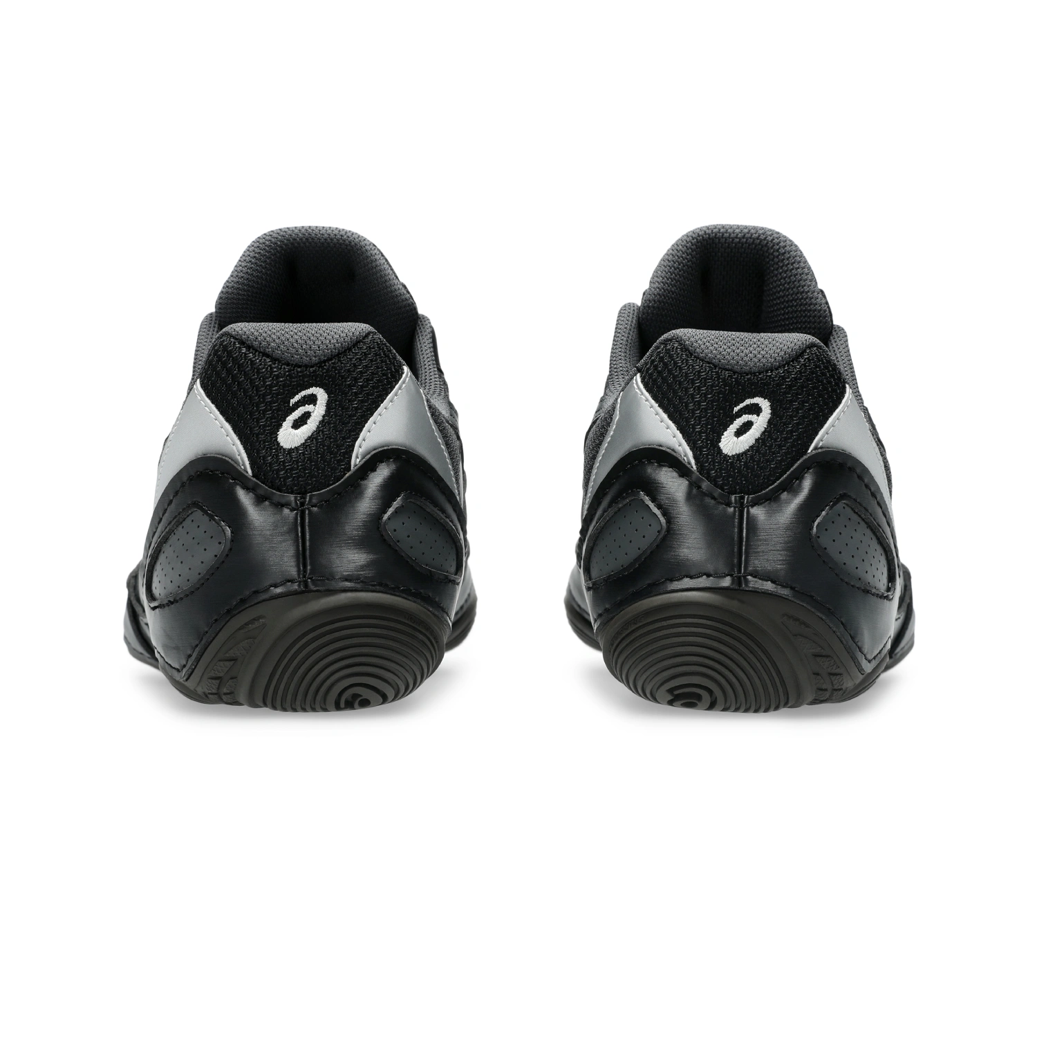 Asics Hypersync Graphite Grey/Black back view in a white background