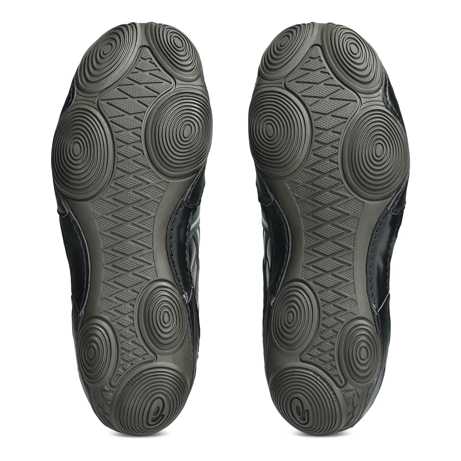 Asics Hypersync Graphite Grey/Black bottom view in a white background