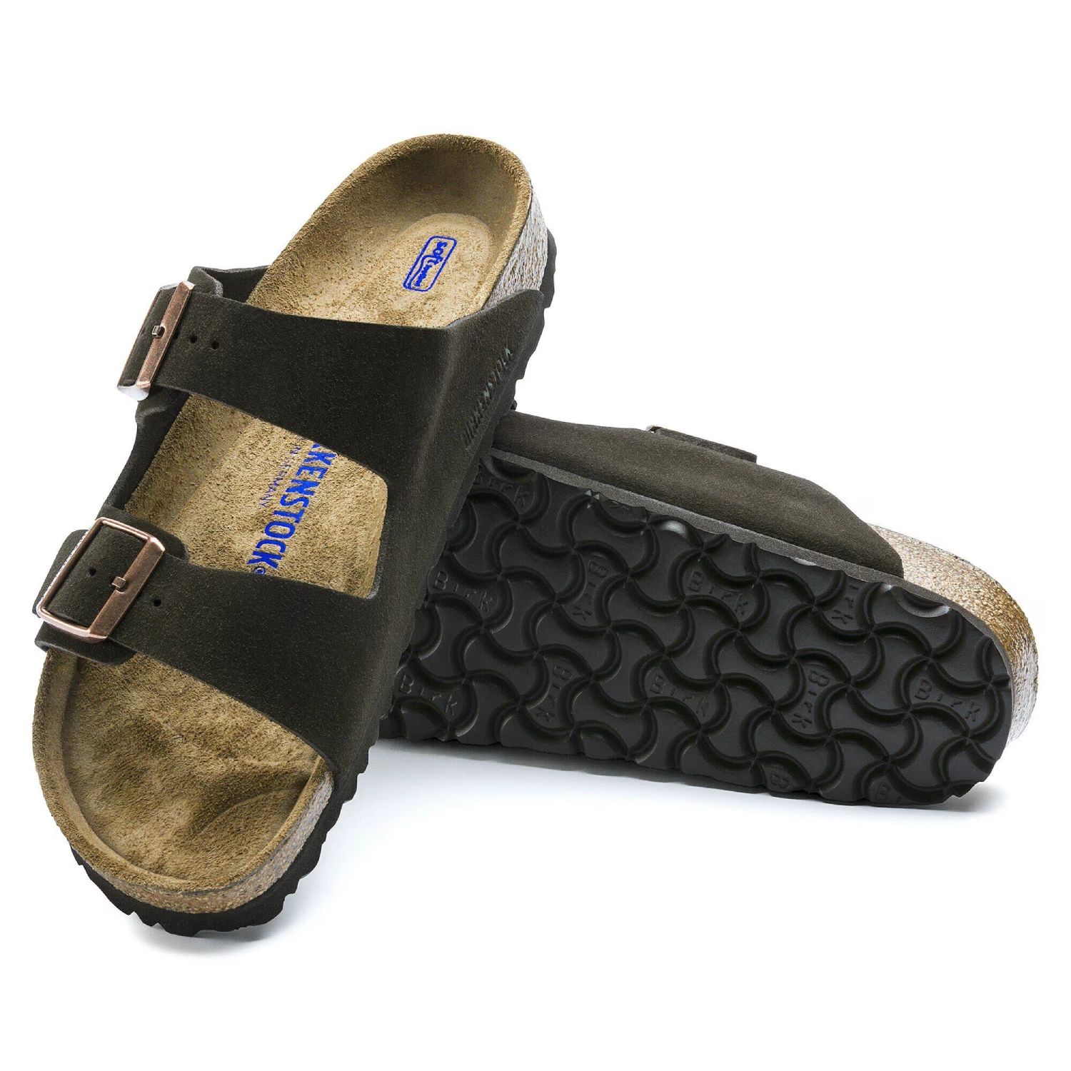 Birkenstock Arizona SFB Mocha side view in a white background