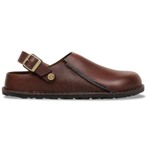 Birkenstock Lutry Premium Roast side view in a white background