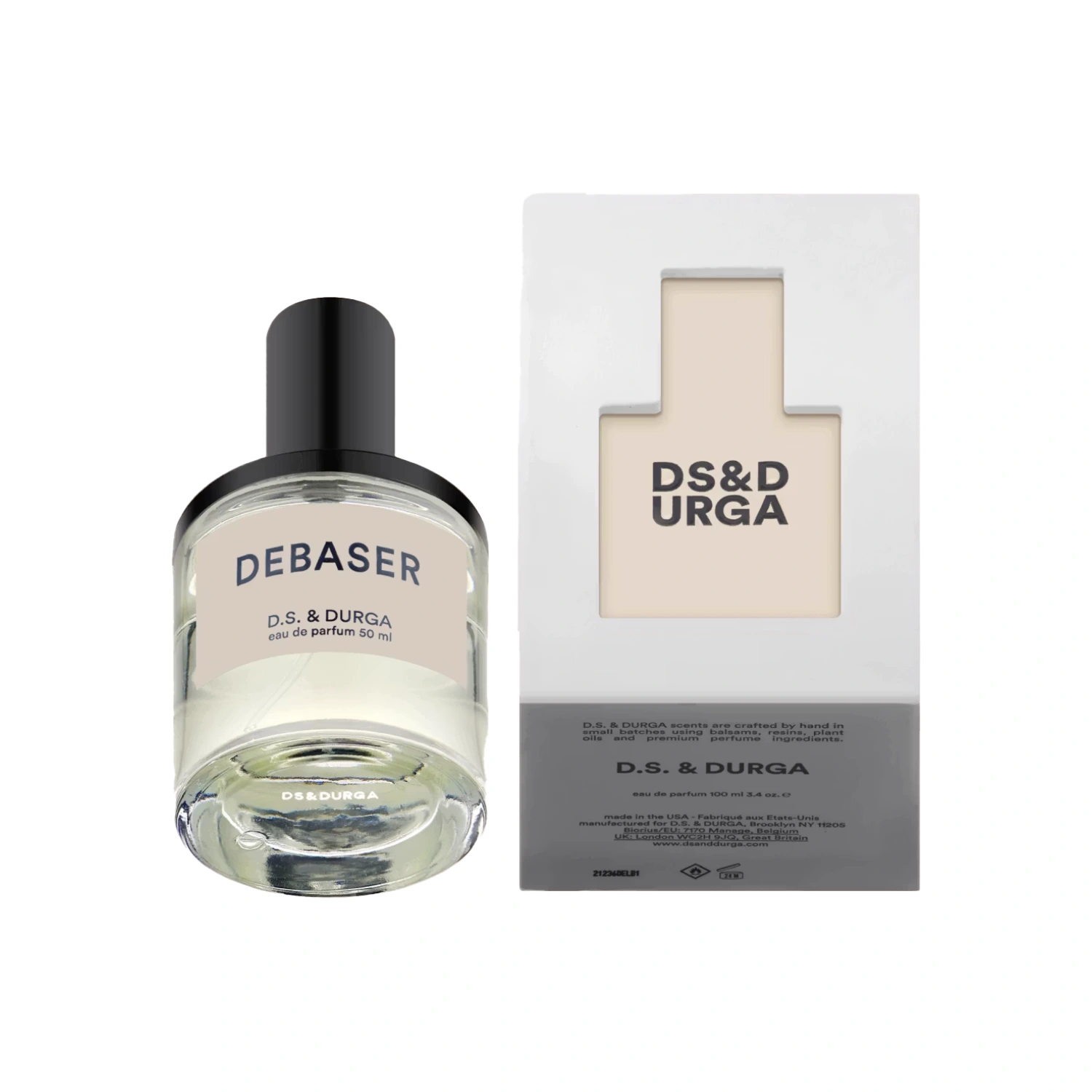 D.S. & Durga Debaser 50 ml front view in a white background